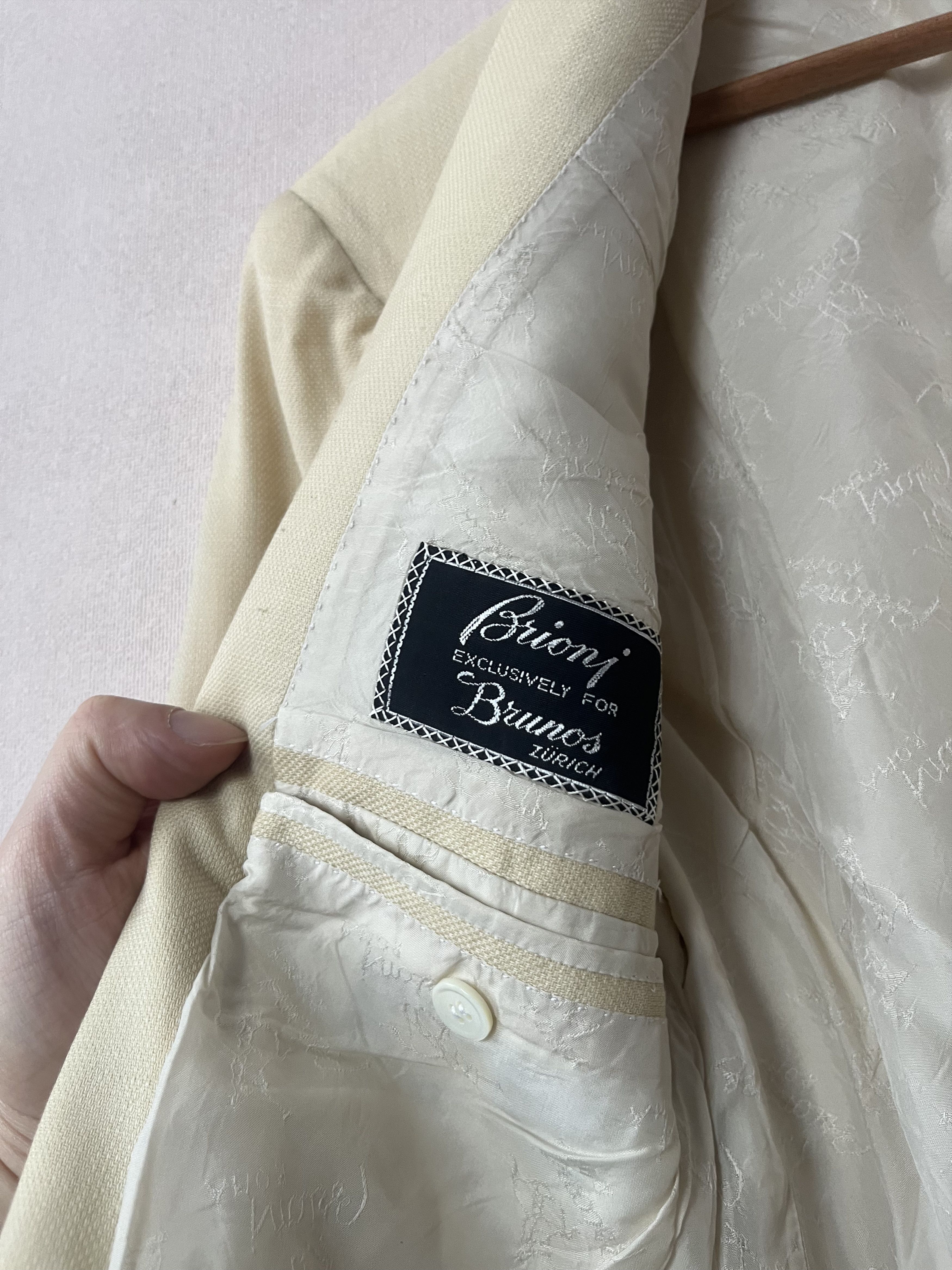 Brioni BRIONI Brunos Roma Beige Blazer IT50/US40 2 Buttons Size 50R - 10 Thumbnail