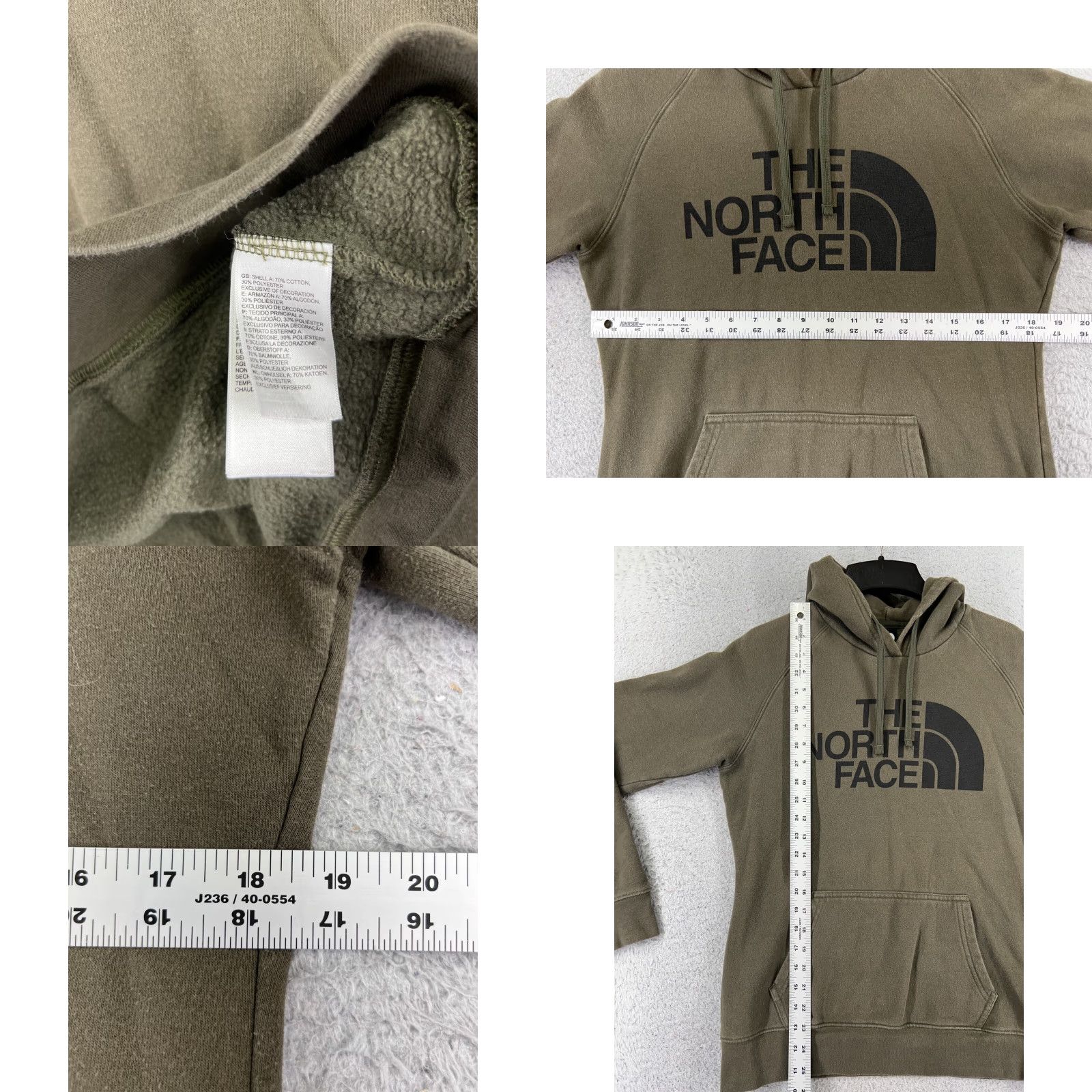 The North Face The North Face Hoodie Womens M Green Logo Pocket Read Sweater Pullover Crew Neck Jersey Cotton Blend Size M / US 6-8 / IT 42-44 - 8 Thumbnail