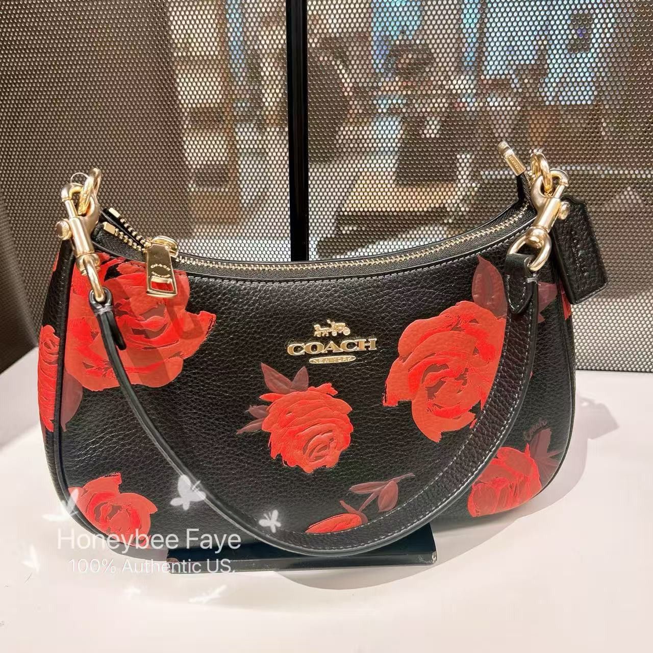 Coach NWT Coach Teri Shoulder Bag With Floral Print CCE28 Size ONE SIZE - 3 Thumbnail
