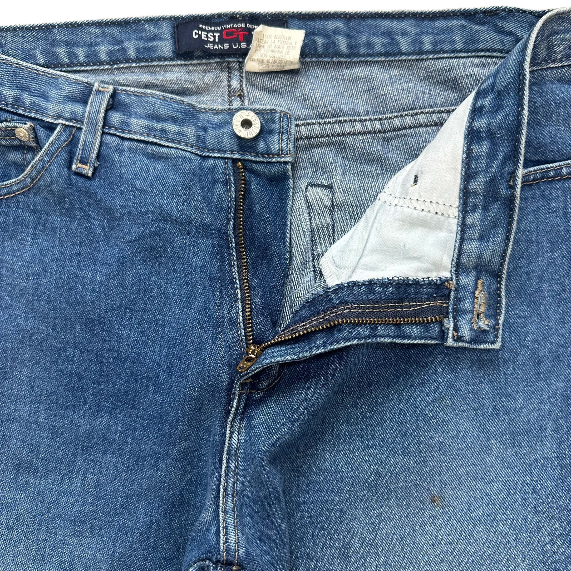 Vintage C'EST TOI JEANS USA BEADED JEANS STRAIGHT CUT #8859-032 Size 32" / US 10 / IT 46 - 5 Thumbnail