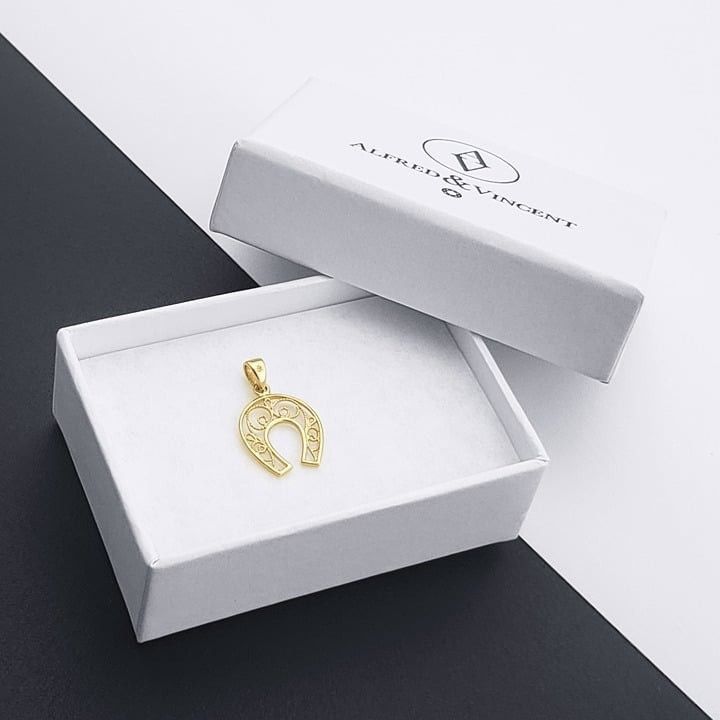 Other Horseshoe Pendant Lucky Charm Jewelry Real 14k Yellow Gold Size ONE SIZE - 3 Thumbnail