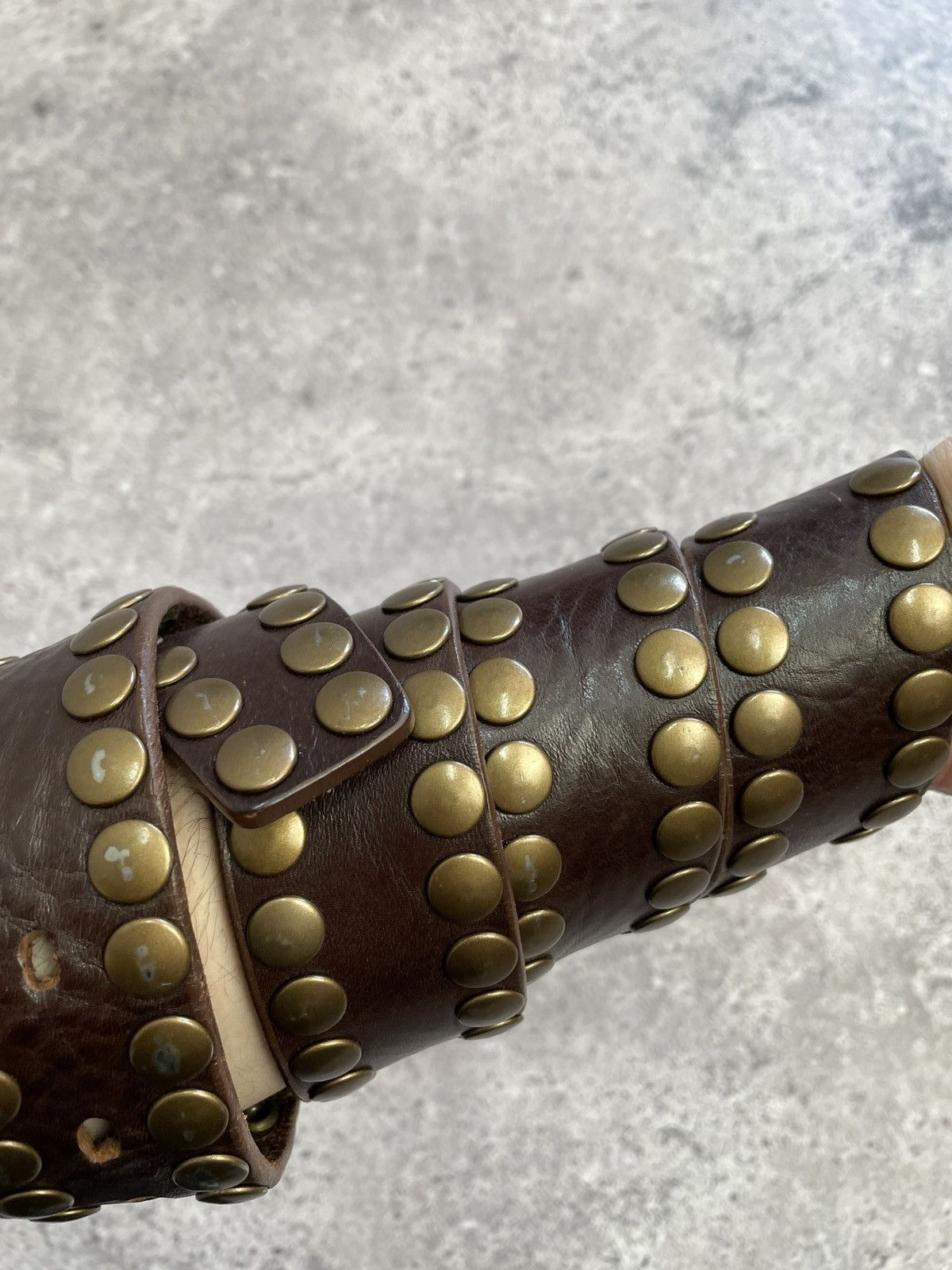 Hysteric Glamour Vintage Belt Y2K Rhinestones Punk Leather Belts size 34/36 Size 34 - 2 Thumbnail