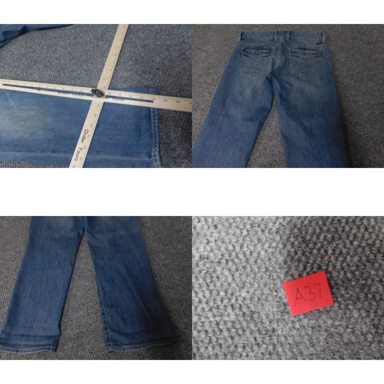 Lucky Brand Lucky Brand Jeans Cropped Women 4 Blue Denim Cotton Blend Zipper Inseam 24 in Regular Rise Cropped 24in Center Zippered blue Women Jeans Size 27" / US 4 / IT 40 - 9 Thumbnail