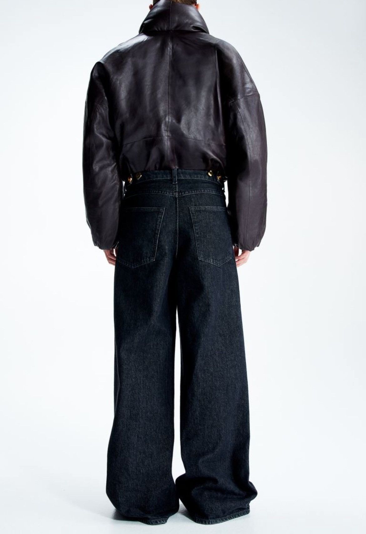 H&M H & M wide leg statement jeans Size 32" / US 10 / IT 46 - 2 Thumbnail