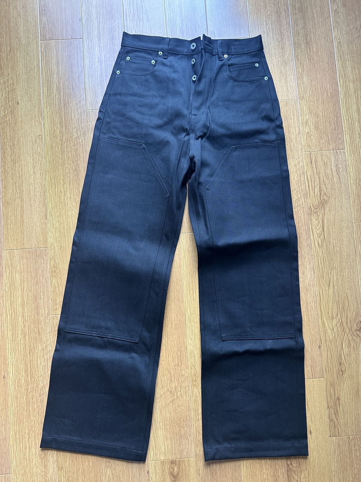 Rick Owens Drkshdw Rick Owens DRKSHDW Double Knee DBLKNEE Geth Jeans Sz 31 NEW Size US 31 - 1 Thumbnail