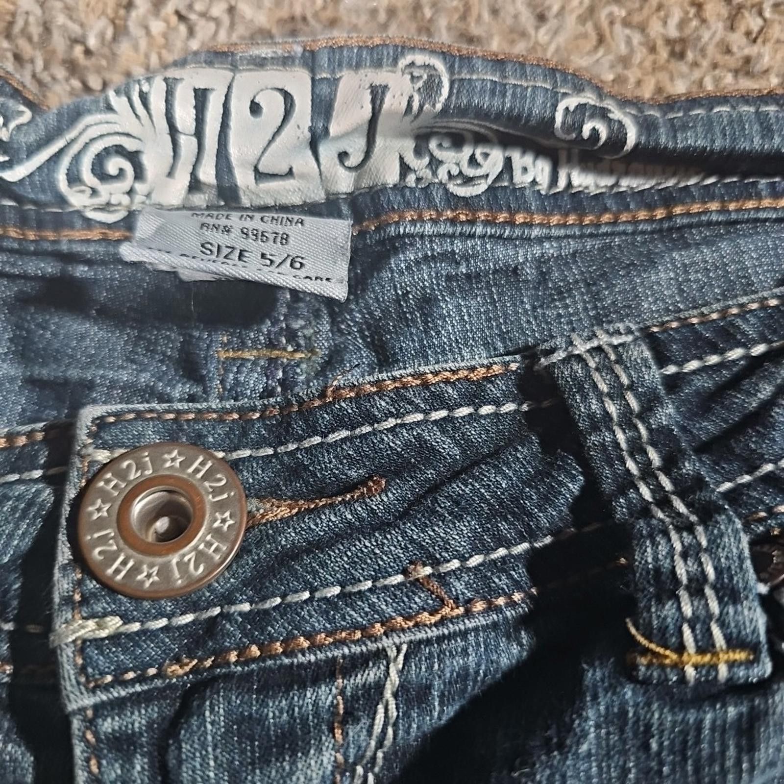 Other H2J By Hydraulic Cuffed Denim Shorts sz 5/6 Size 28" / US 6 / IT 42 - 3 Thumbnail