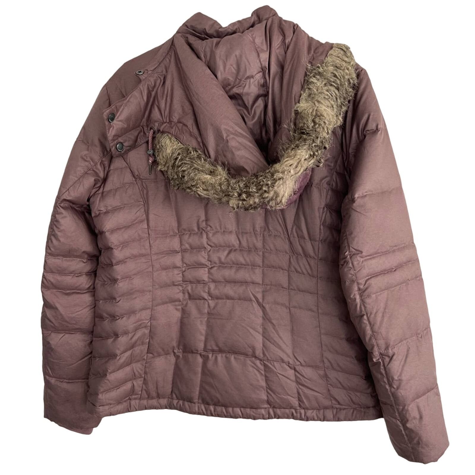 Eddie Bauer Eddie Bauer Premium Goose Down Quilted Jacket Fur Hood MAUVE Size XL / US 12-14 / IT 48-50 - 2 Thumbnail