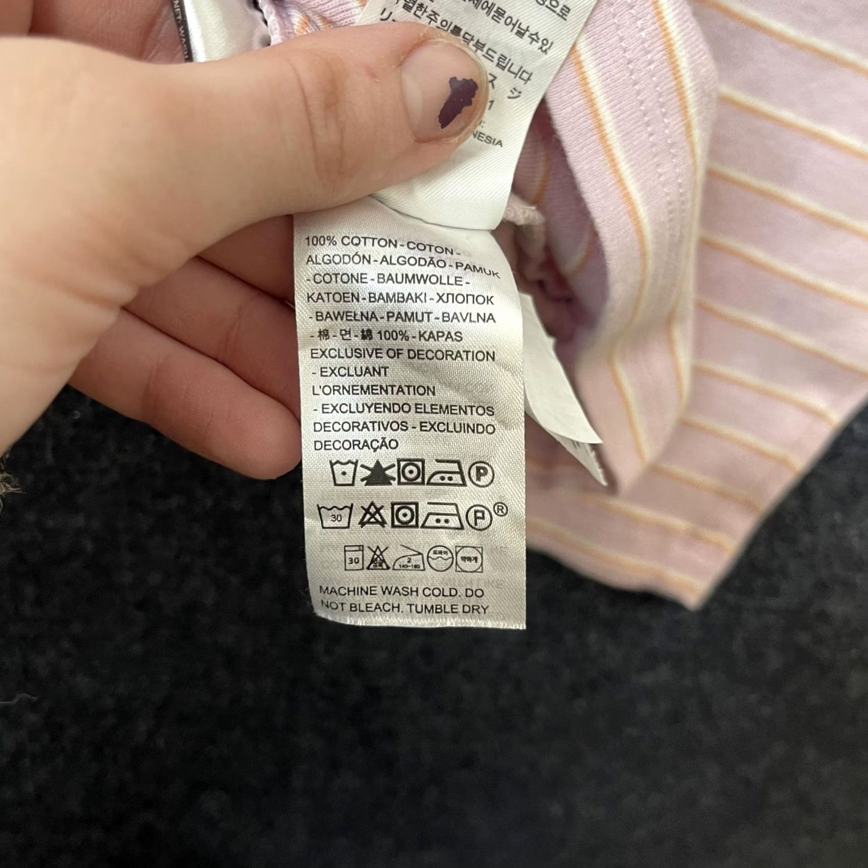 Levi's VINTAGE Levi's Shirt Womens Medium Pink Stripe Crew Neck Long Sleeve Cotton Jersey Top Size M / US 6-8 / IT 42-44 - 5 Thumbnail