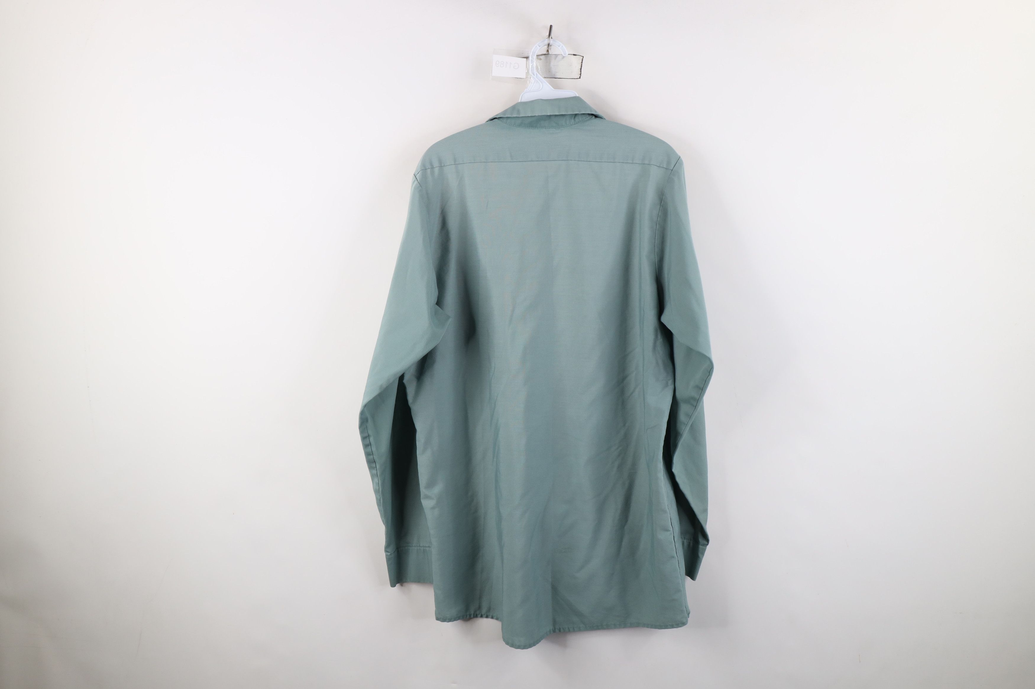 Vintage Vintage 70s Streetwear Mechanic Button Shirt Teal USA Size US M / EU 48-50 / 2 - 13 Thumbnail