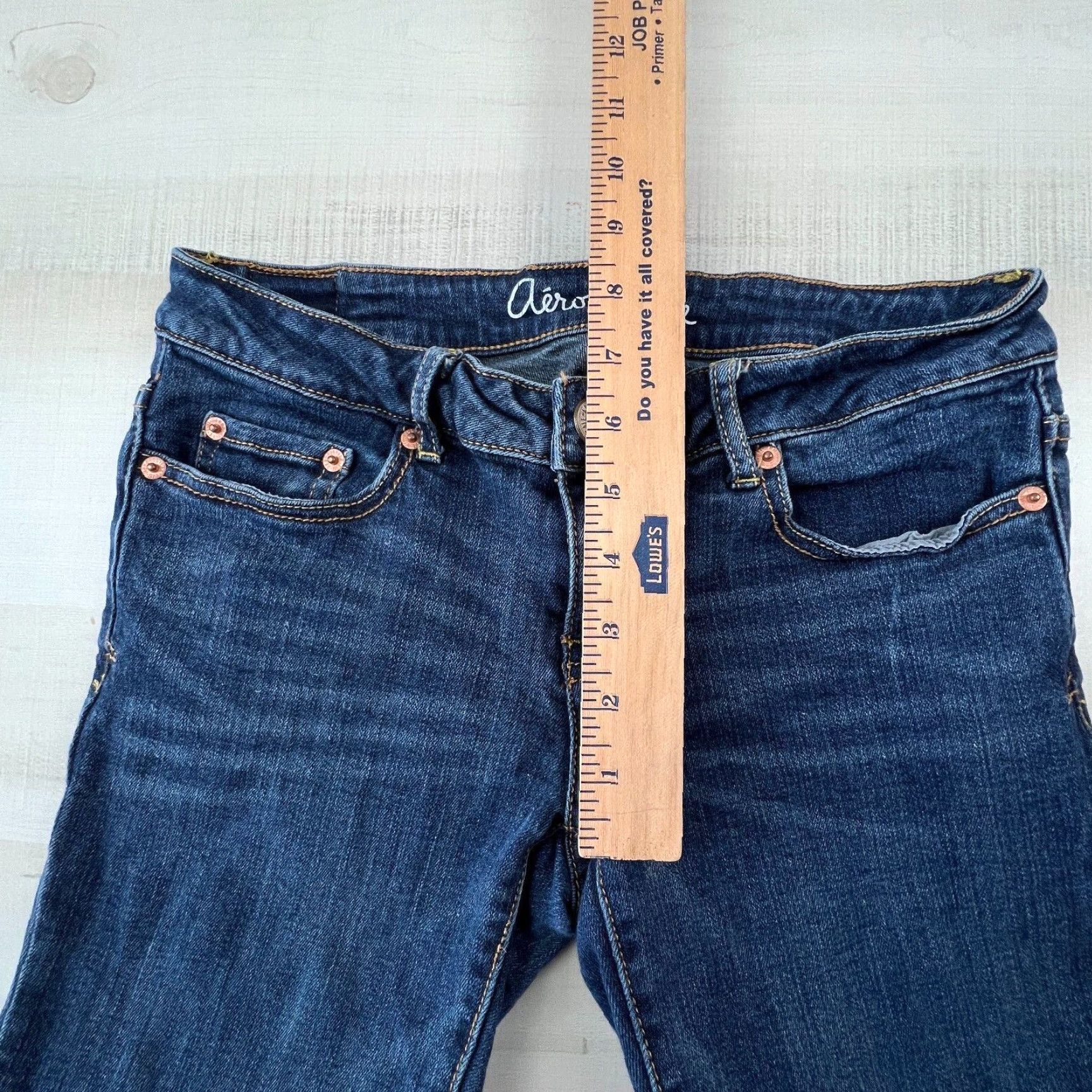 Aeropostale Aeropostale Women Low Rise Distressed Skinny Jeans Lola Jegging Medium Wash Blue Size 4 Size 27" / US 4 / IT 40 - 5 Thumbnail