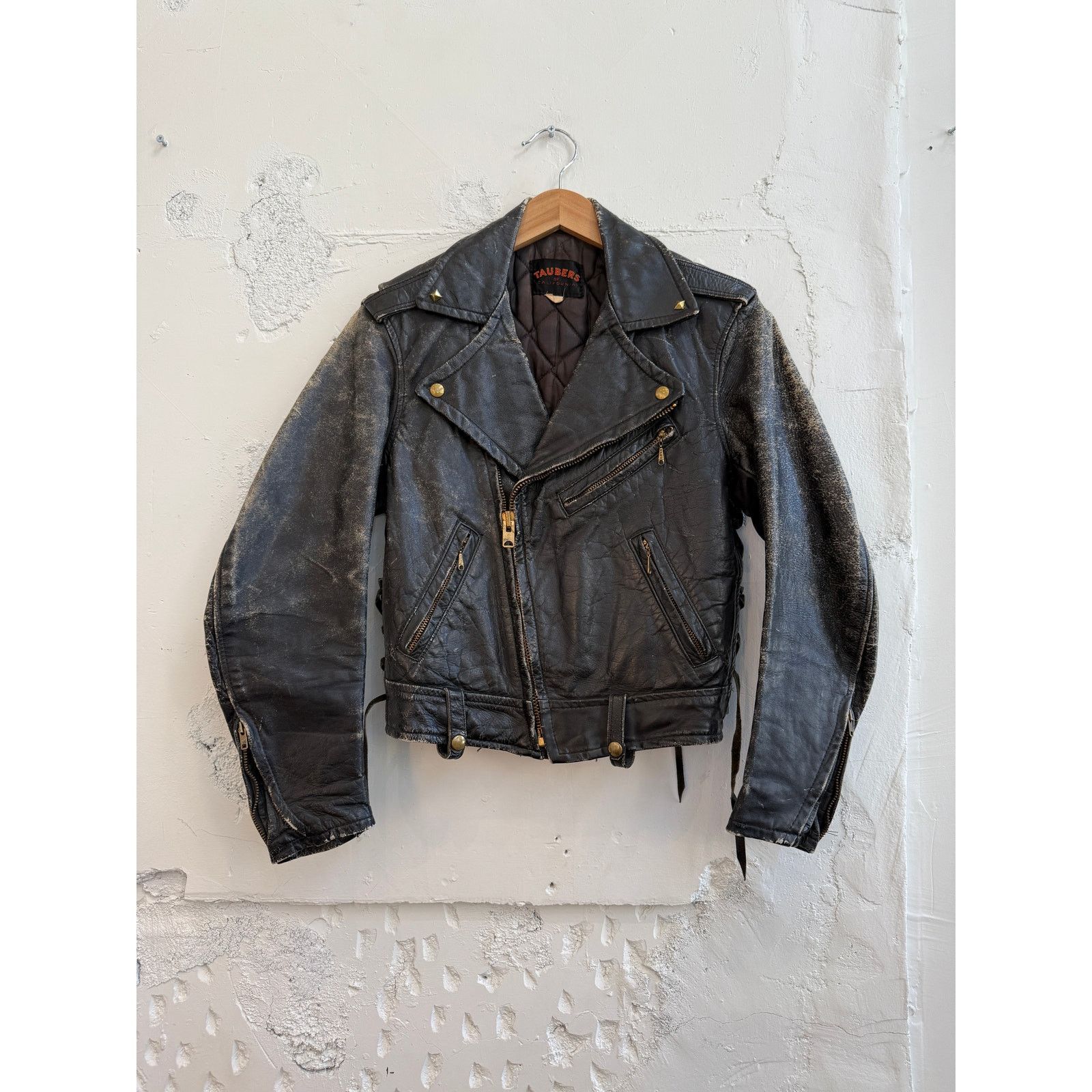 Vintage Vintage Taubers of California 60's Leather Moto Jacket Size US M / EU 48-50 / 2 - 1 Thumbnail