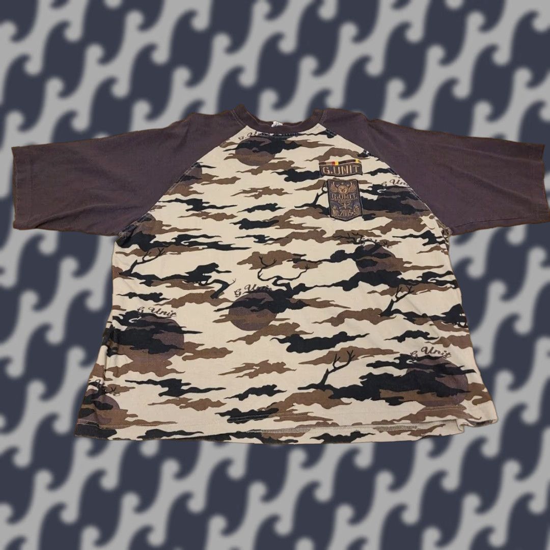 Vintage VINTAGE G-Unit Shirt Men XL Brown Camouflage Heavyweight Short Sleeve Size US XL / EU 56 / 4 - 1 Thumbnail