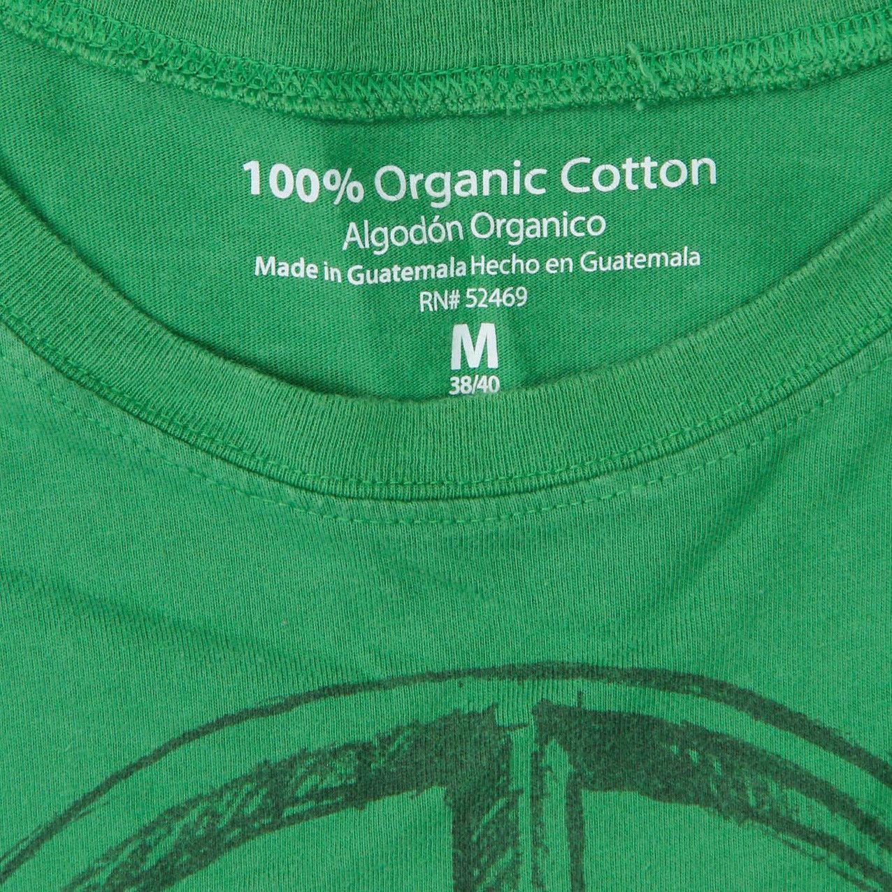Other Men's Medium 38/40 Green 100% Organic Cotton T-Shirt Tee Top Size US M / EU 48-50 / 2 - 4 Thumbnail