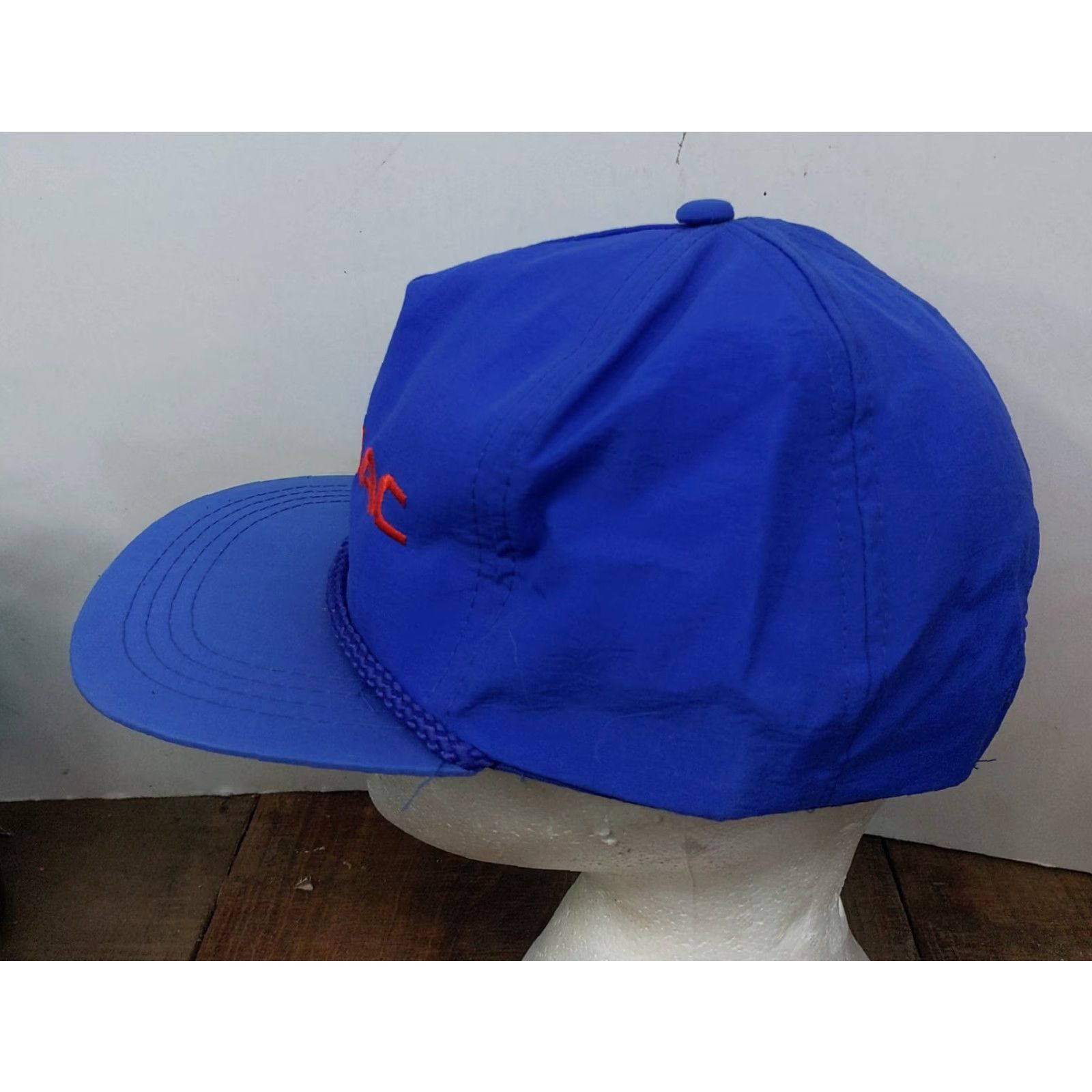 Vintage VINTAGE Yupoong Pontiac Snapback Nylon Hat Mens One Size Blue USA 90s Cars Adjustable Snapback Hat Size ONE SIZE - 4 Thumbnail