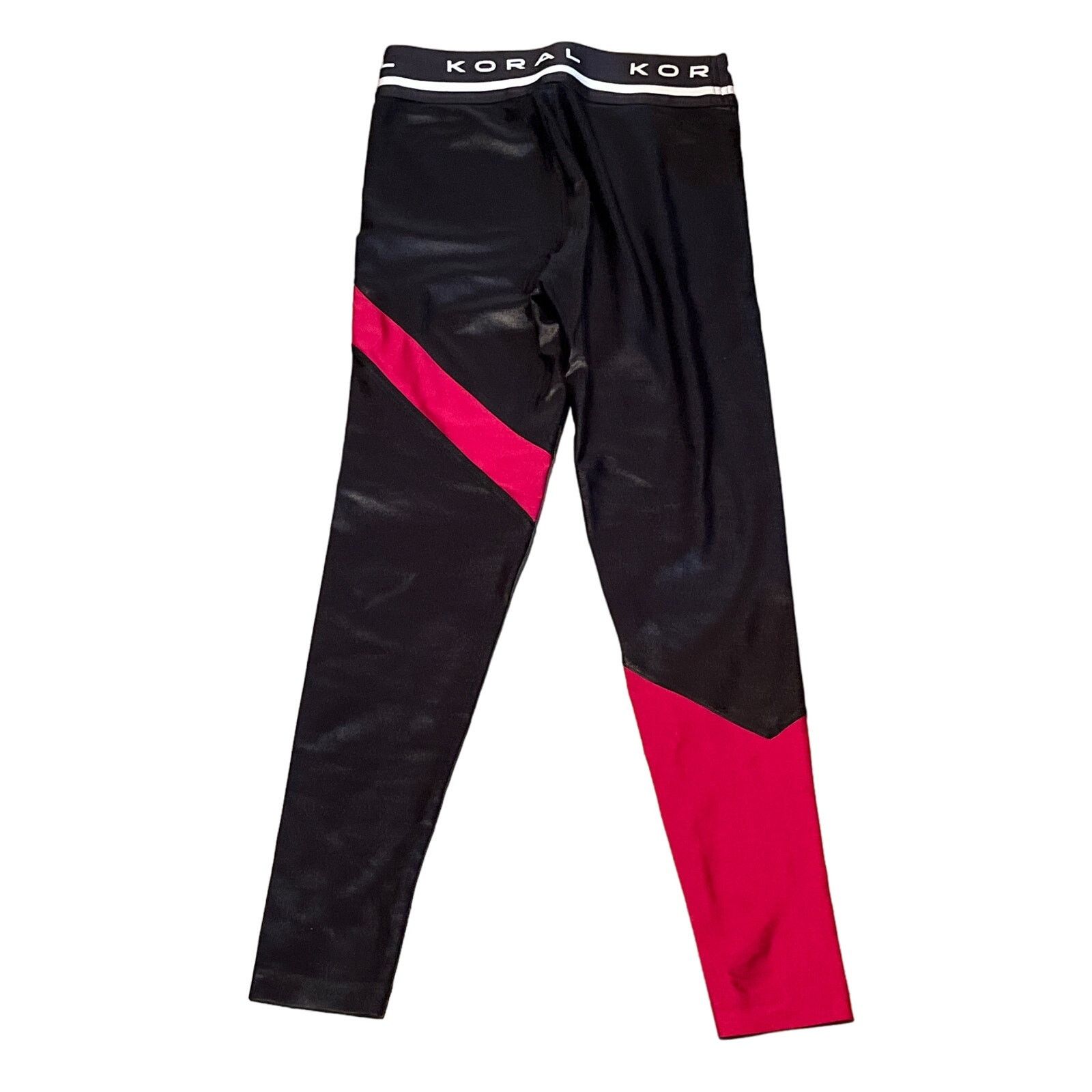Designer Koral Appeal High Rise Legging Black Pink stripe Medium Size 26" / US 2 / IT 38 - 2 Thumbnail