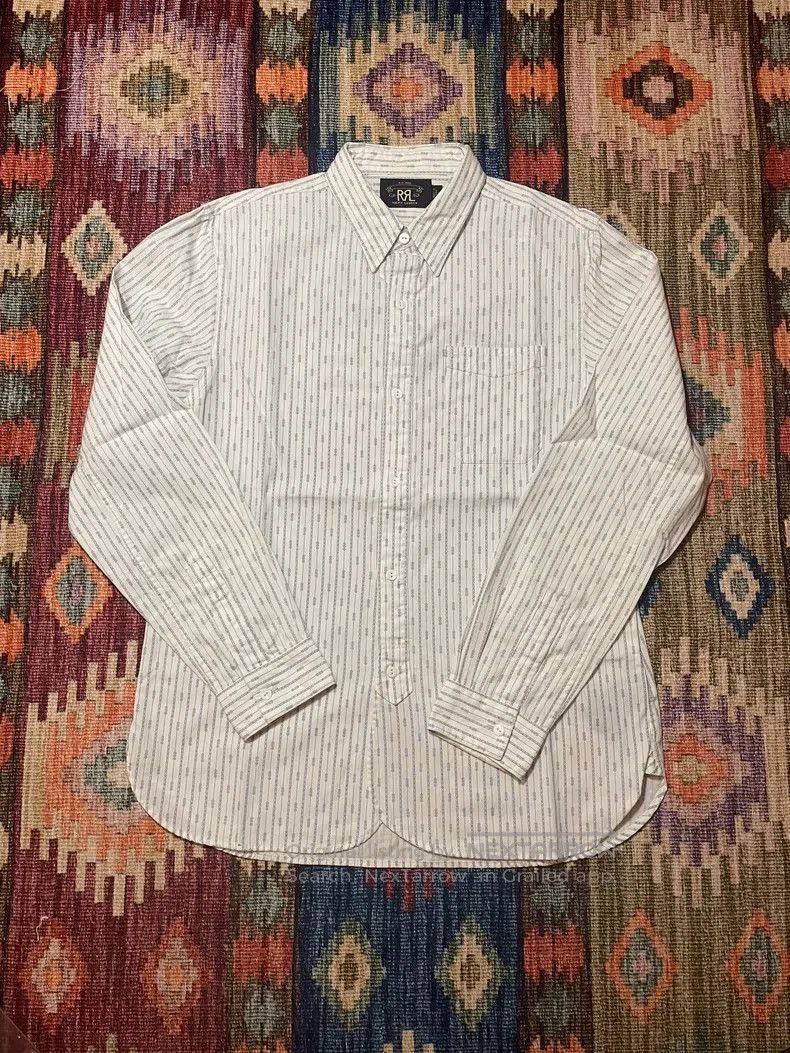 RRL Ralph Lauren RRL Ralph Lauren Rare vintage beige striped shirt Size US M / EU 48-50 / 2 - 1 Thumbnail