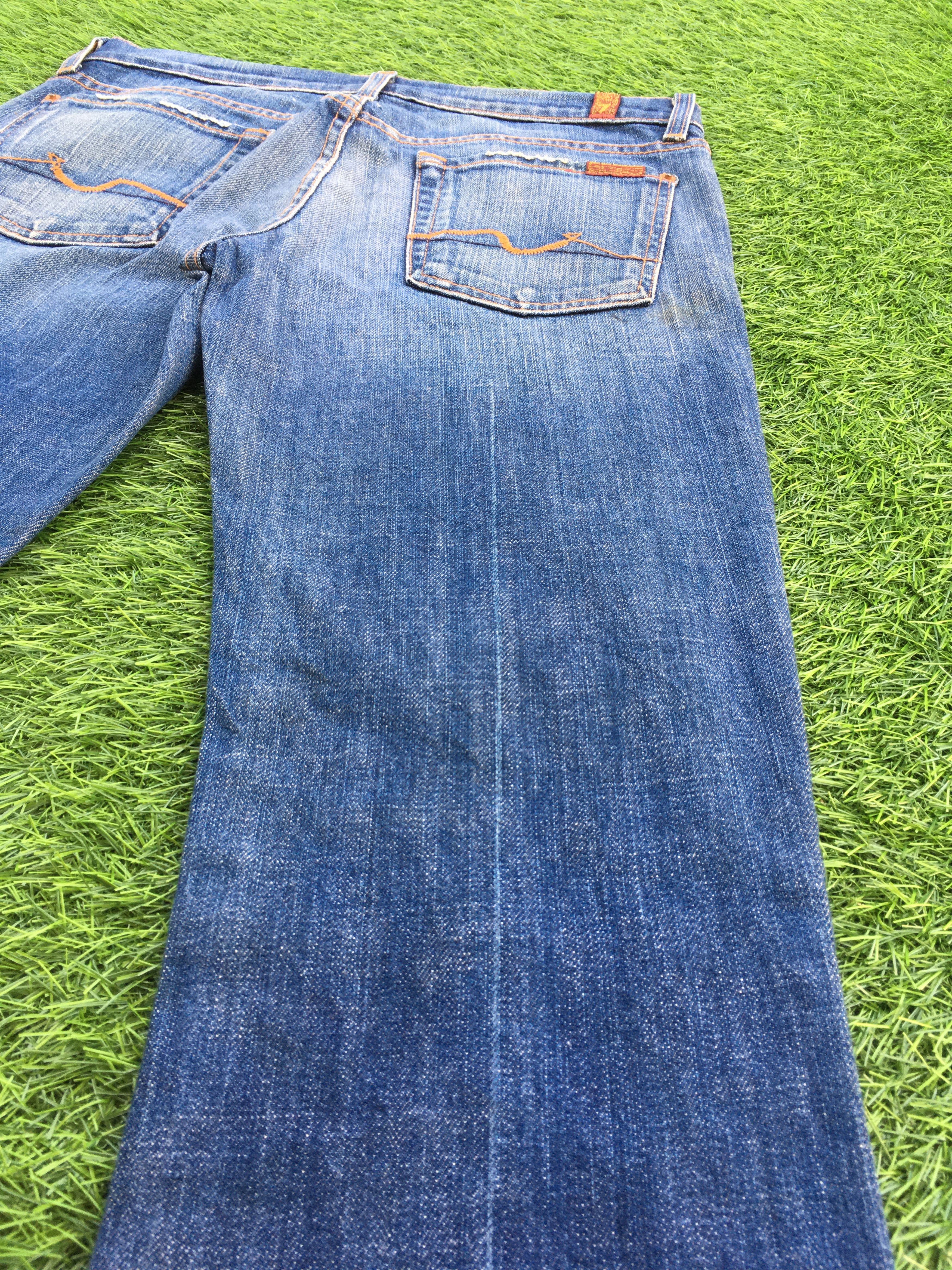 Designer × Jean Distressed Faded Blue Bootcut Jeans D-950 Size 28" / US 6 / IT 42 - 6 Thumbnail