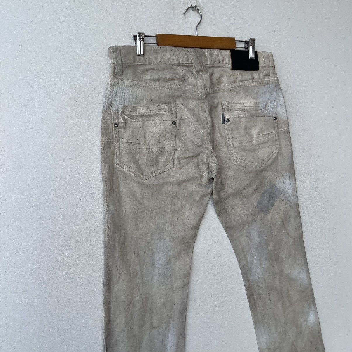 Tornado Mart Flared Archival Tornado Mart "Dirty Wash" Waxed Denim Jeans Size US 32 / EU 48 - 11 Thumbnail