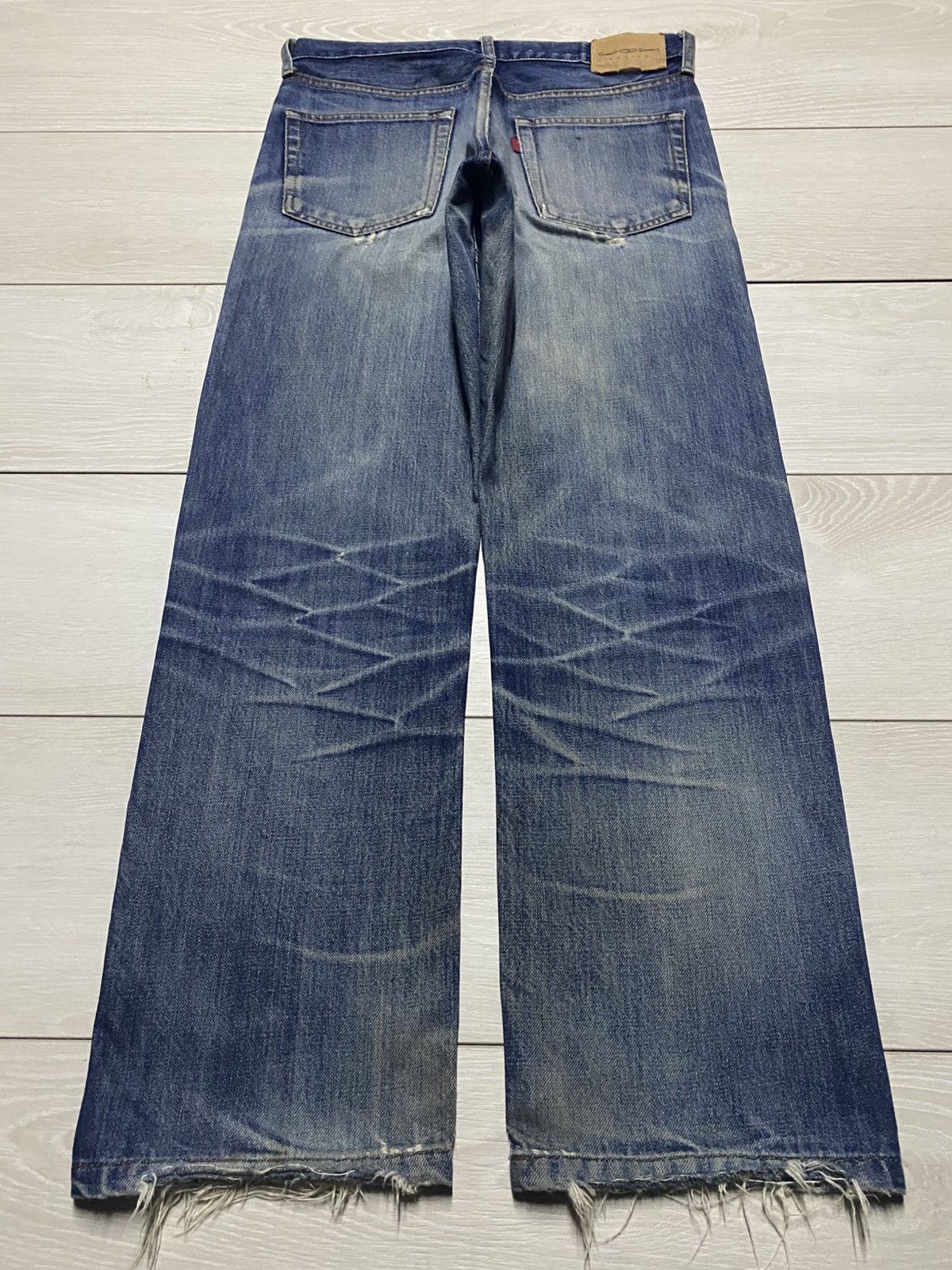 Japanese Brand Vintage Cox Casual Clothing Mud Wash Distressed Loose Jeans Size US 30 / EU 46 - 2 Thumbnail