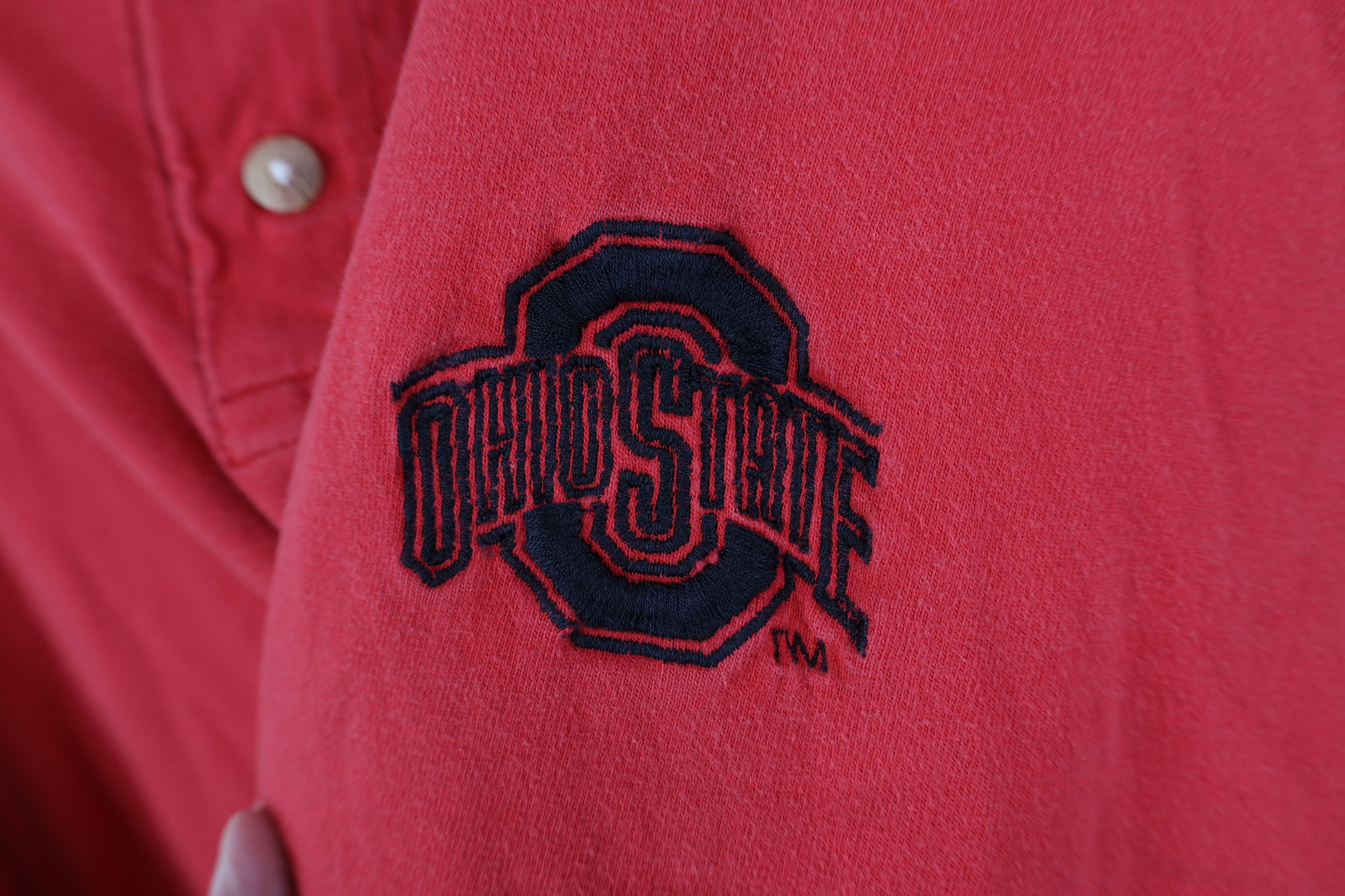Vintage Vintage 90s Ohio State University Long Sleeve Henley T-Shirt Size US XXL / EU 58 / 5 - 4 Thumbnail