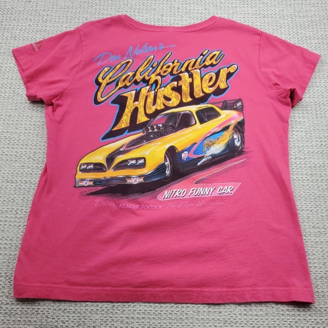 Gildan California Hustler Nitro Funny Car T Shirt Womens L Don Nelson Kamaka Pocock Size L / US 10 / IT 46 - 2 Thumbnail