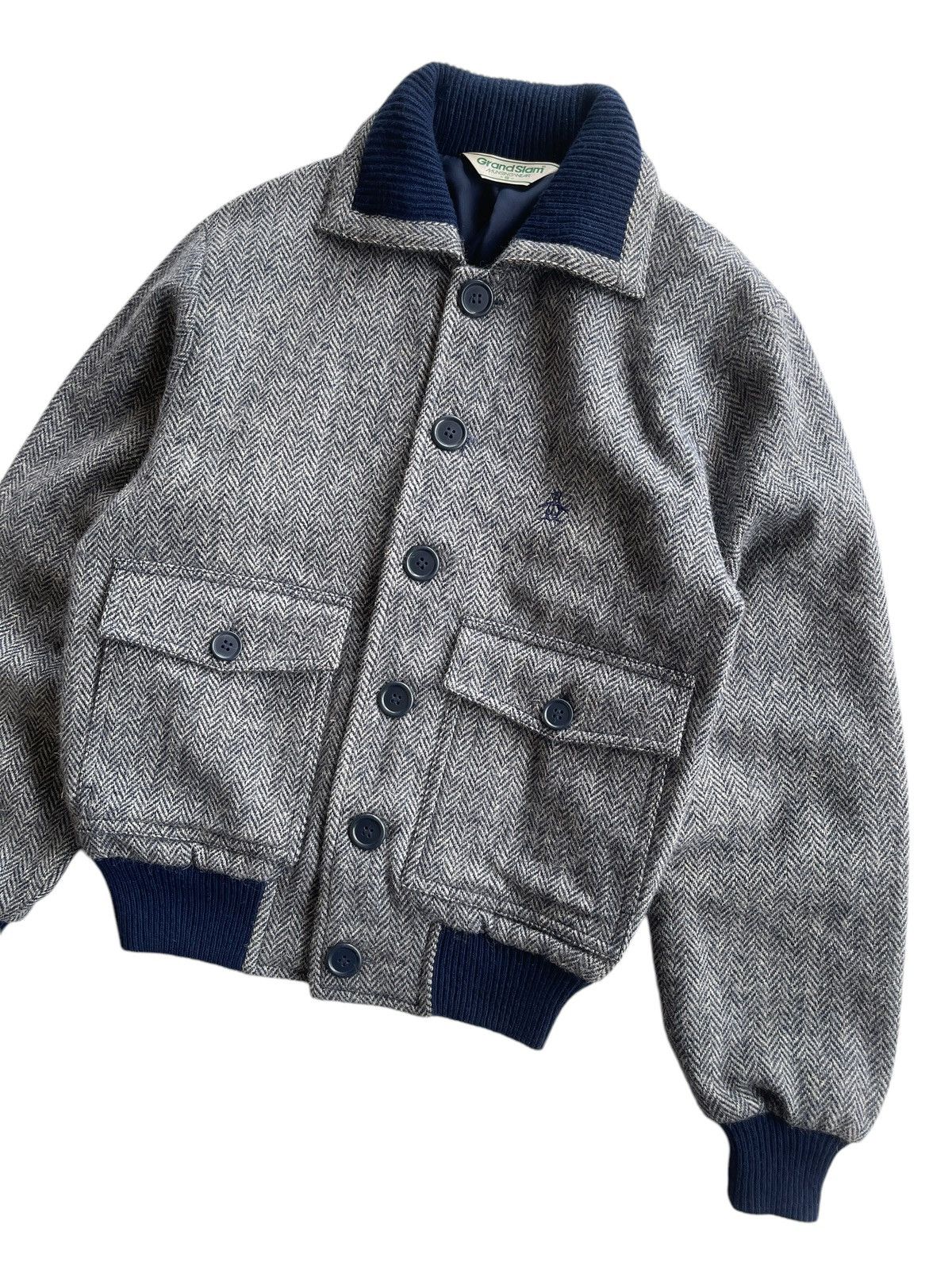 Grand Slam Grandslam G9 Wool Herringbone Twill Blouson Jacket Size US S / EU 44-46 / 1 - 4 Thumbnail