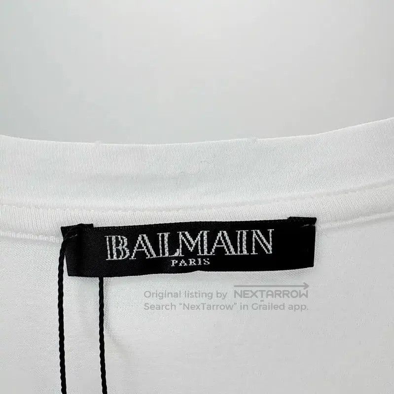 Balmain Balmain Men's White T-Shirt . Size US M / EU 48-50 / 2 - 3 Thumbnail