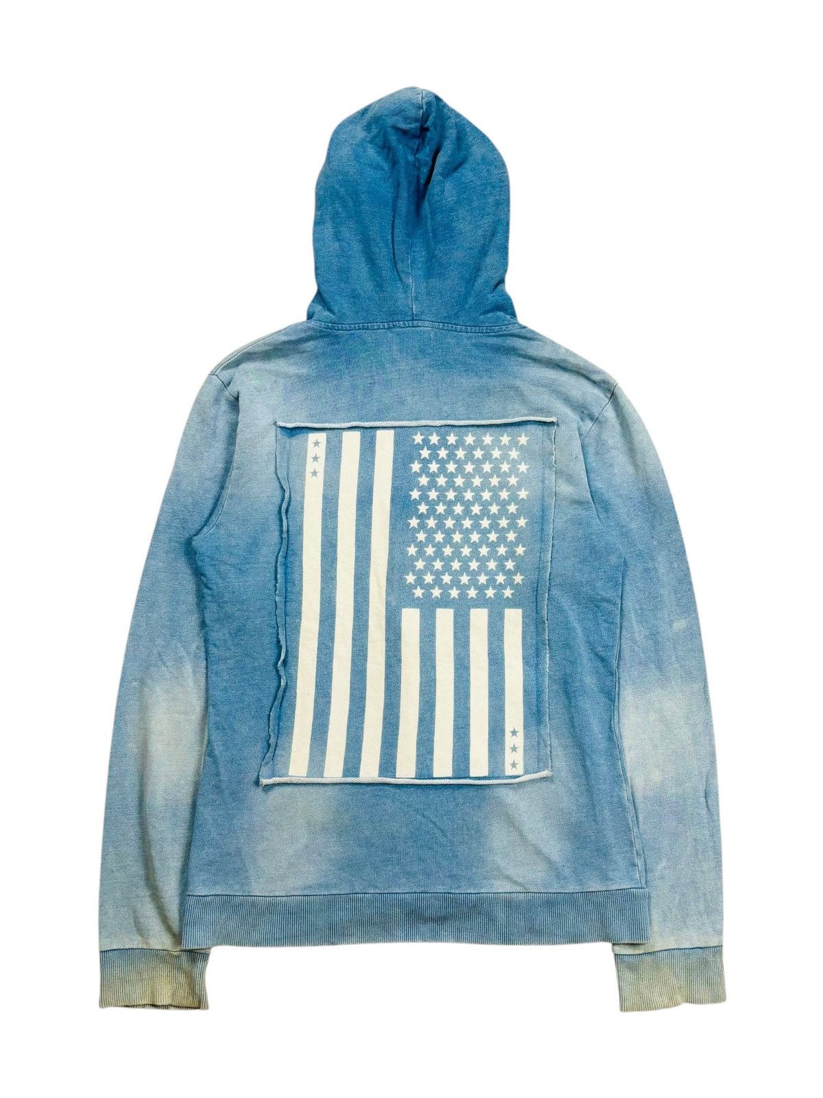 If Six Was Nine 2000s Berning Sho Mud Wash America Flag Patchwork Zip Hoodie Size US M / EU 48-50 / 2 - 1 Thumbnail
