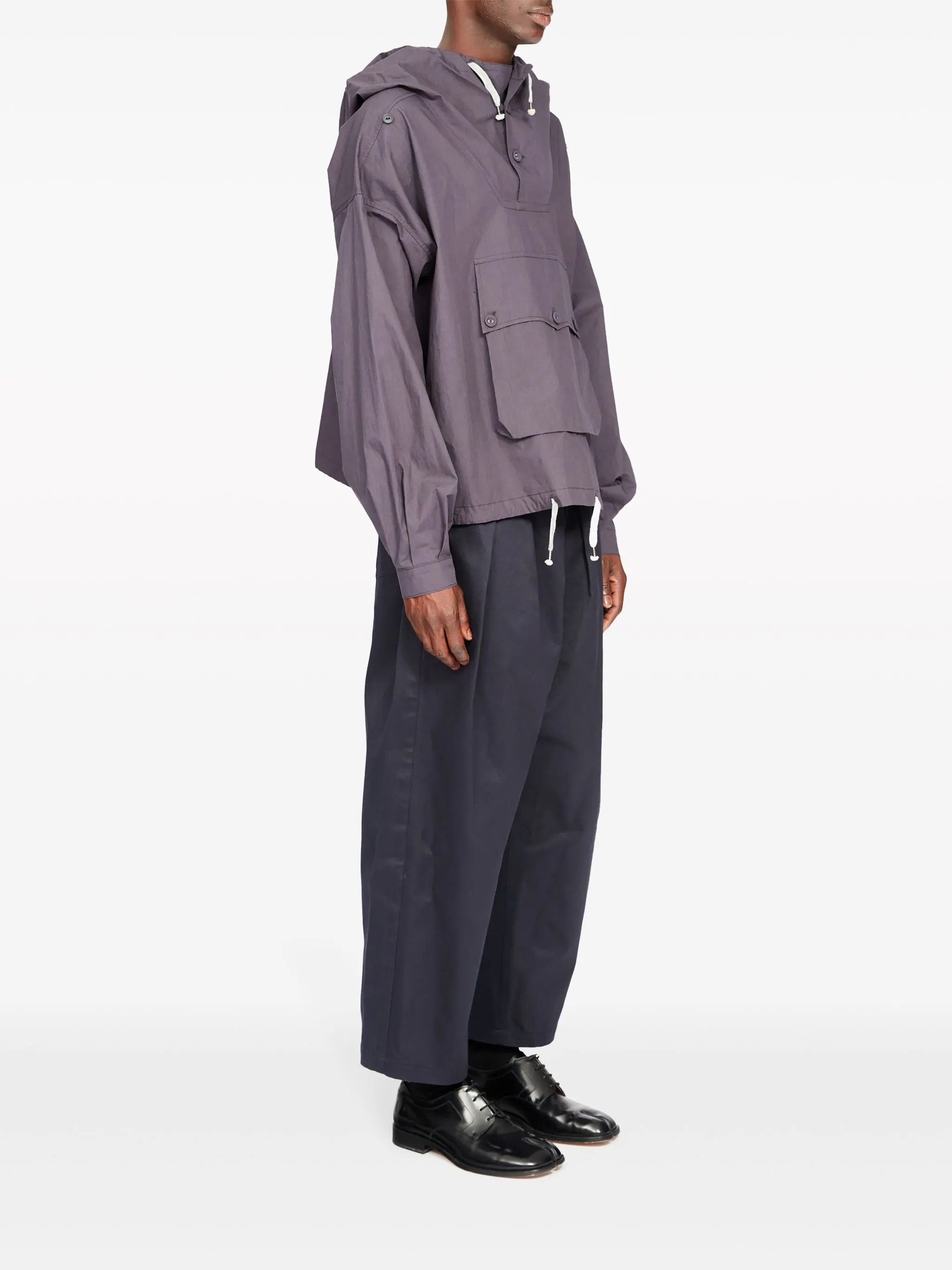 Maison Margiela o1w1db10126 Coated Hooded Jacket in Purple Size US M / EU 48-50 / 2 - 3 Thumbnail