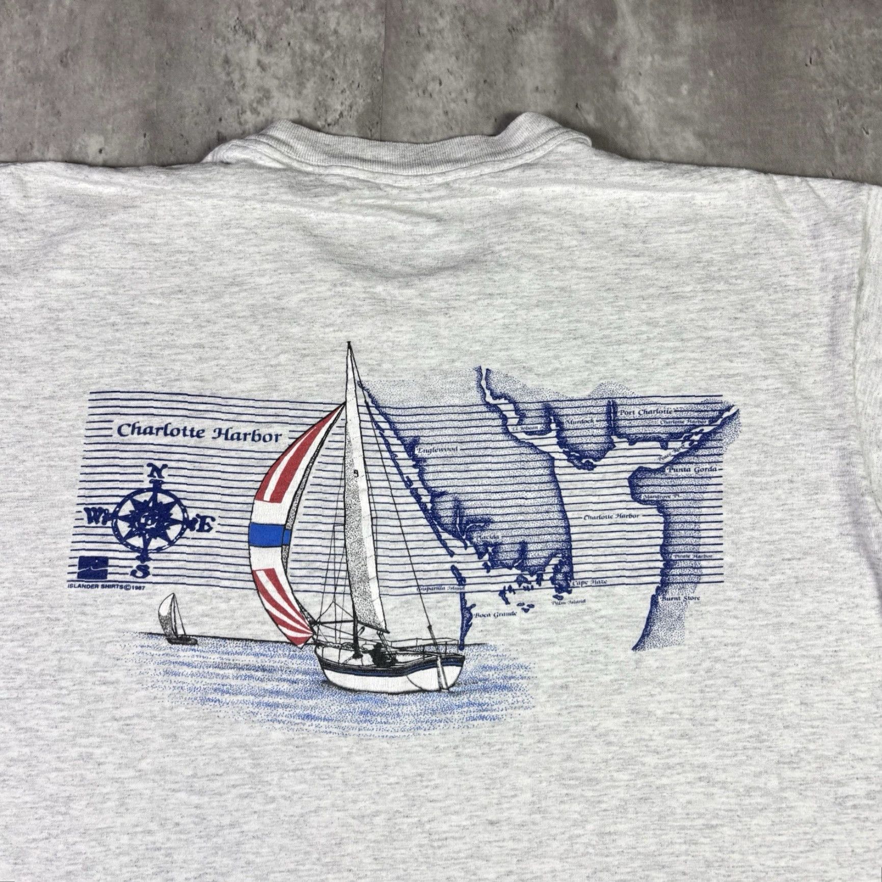 Vintage VINTAGE Punta Gorda T Shirt Sailing Ship Promo Art Single Stitch 90s size XL Size US XL / EU 56 / 4 - 6 Thumbnail