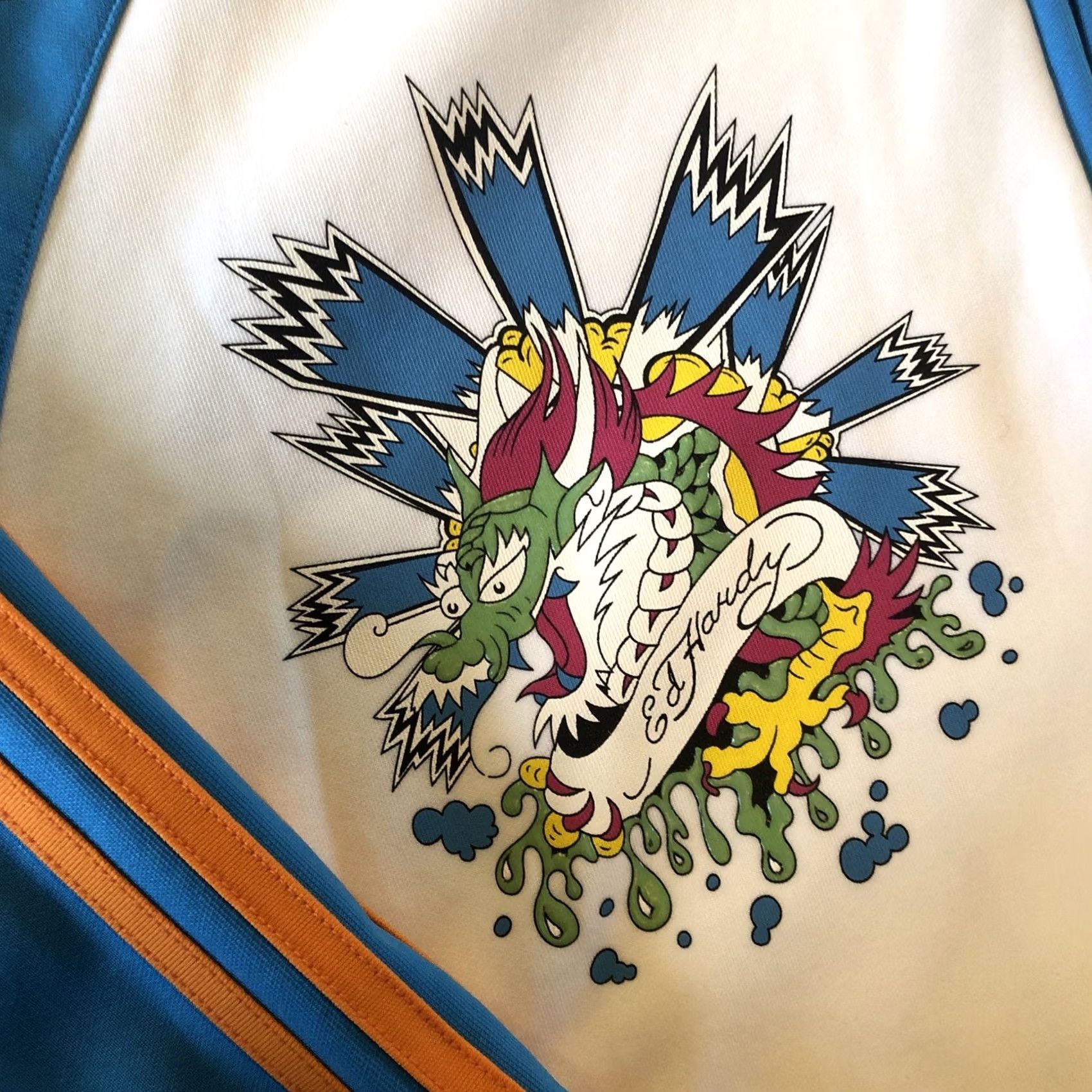 Ed Hardy Ed Hardy By Christian Audigier Colorful Koi Specialty Track Jacket 2XL Unisex Adults Multicolor Full Zip Zipped Pockets Size XXL / US 16-18 / IT 52-54 - 4 Thumbnail