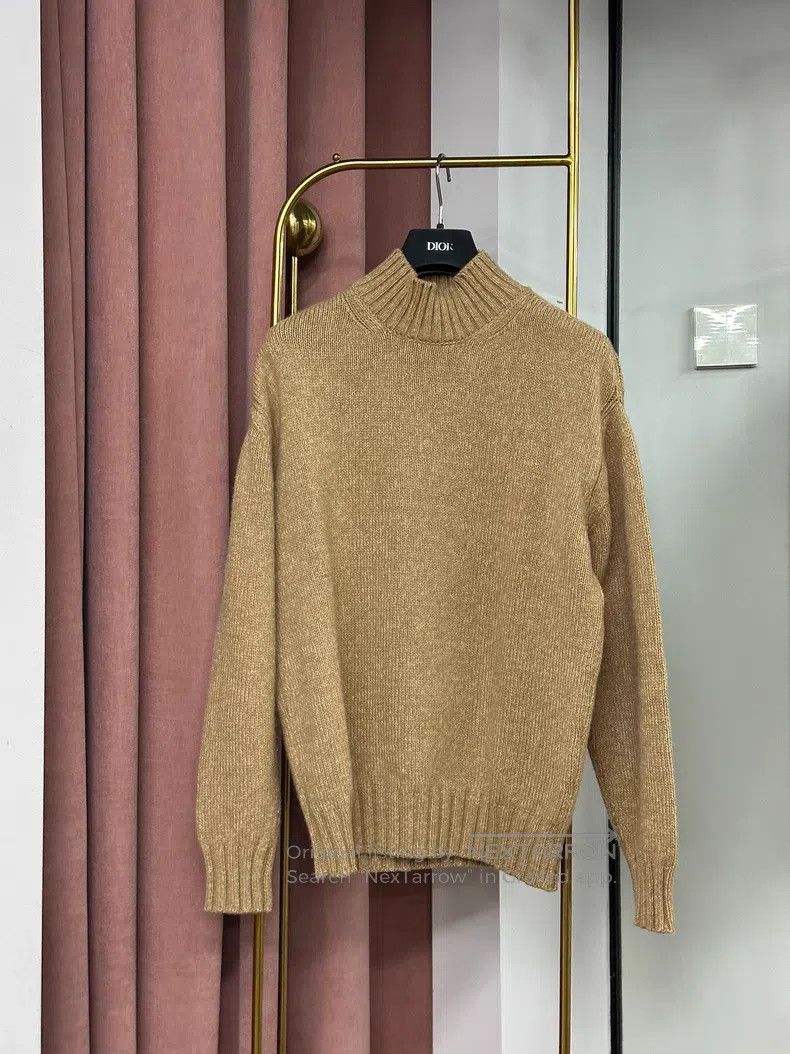 Loro Piana Loro Piana Khaki high neck cashmere sweater Size US M / EU 48-50 / 2 - 1 Thumbnail