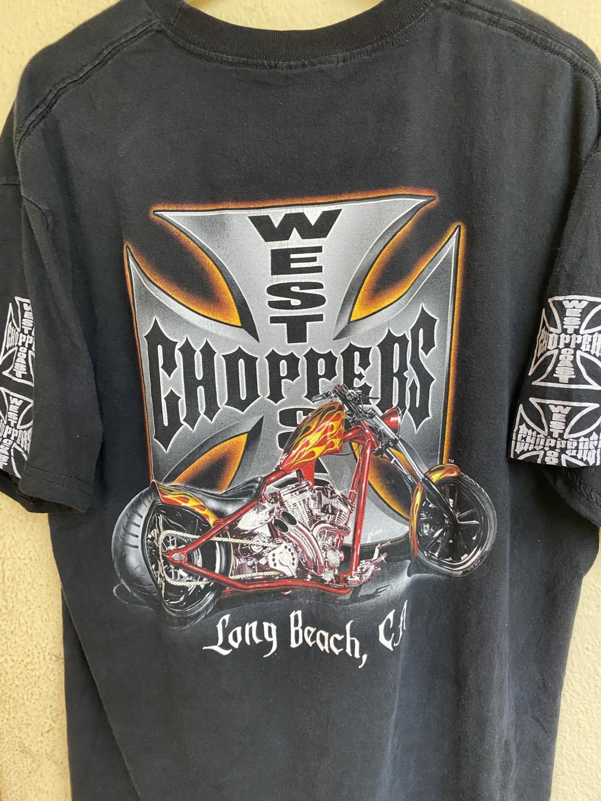 West Coast Choppers Vintage 90s Distressed West Coast Choppers Tee Size US XL / EU 56 / 4 - 4 Thumbnail