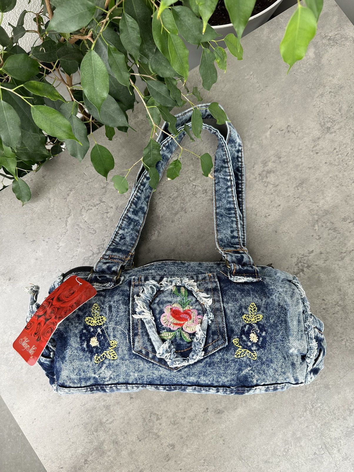 Avant Garde x Vintage Denim Shoulder Bag Y2K in Blue, Women's