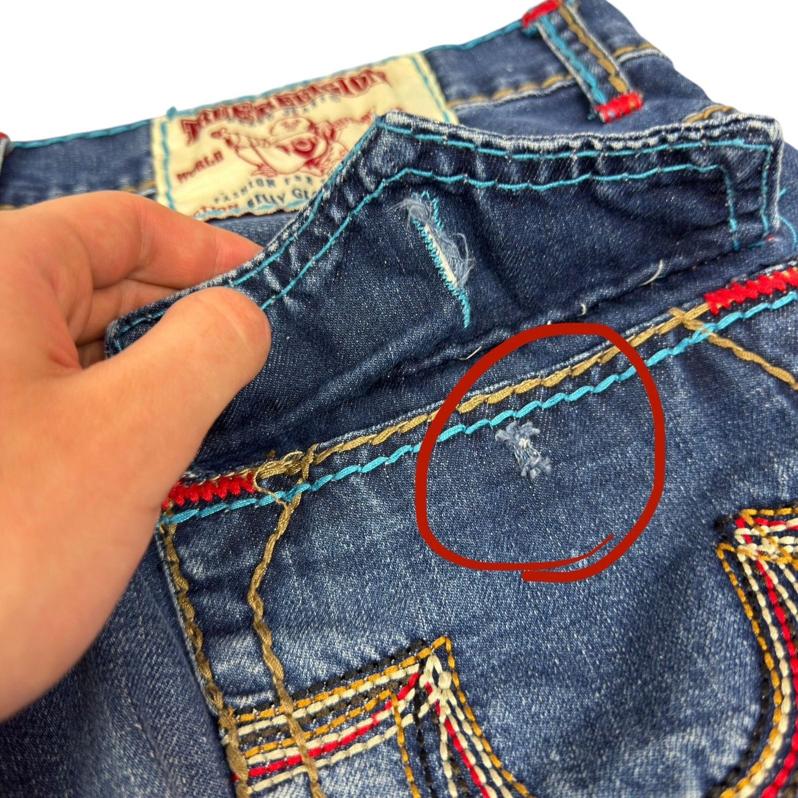 True Religion True Religion Men's Blue Cotton High Rise Bermuda Shorts 34 Size US 34 / EU 50 - 9 Thumbnail