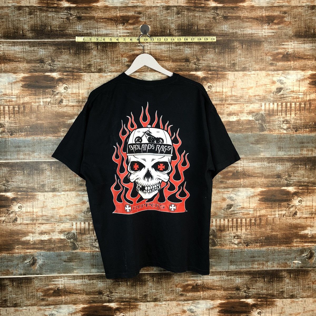 Vintage Badlands skull Dark Blue T-Shirt #A2594 Size US XL / EU 56 / 4 - 1 Thumbnail