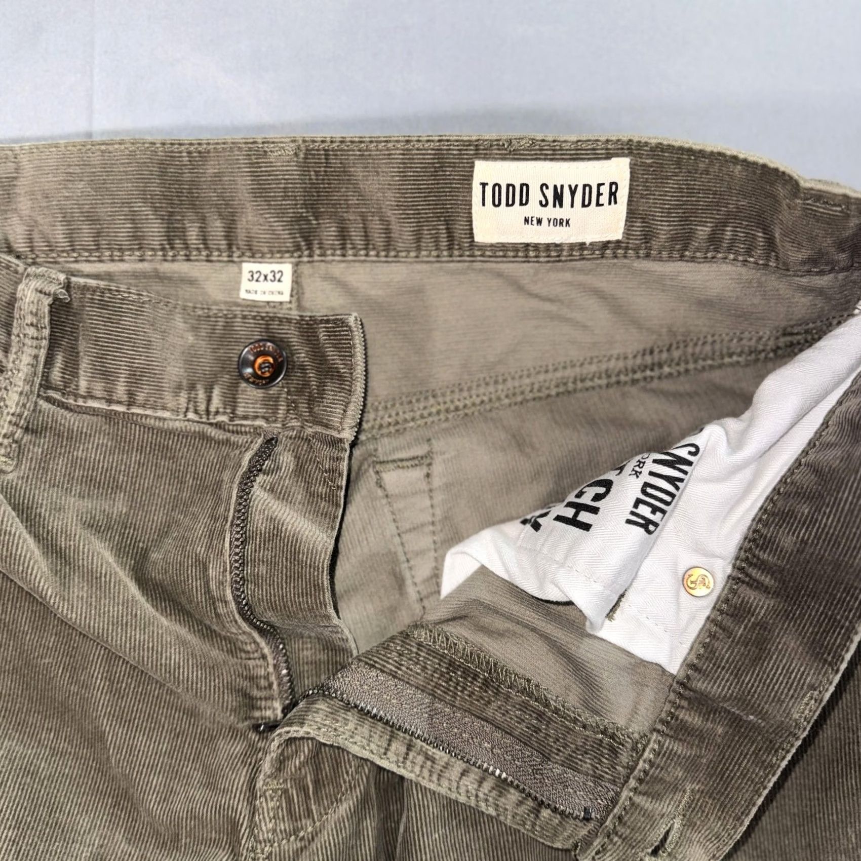 Todd Snyder VINTAGE Todd Snyder Pants Mens 32x32 Beige Stretch Corduroy 5 Pocket Khakis Size US 32 / EU 48 - 3 Thumbnail
