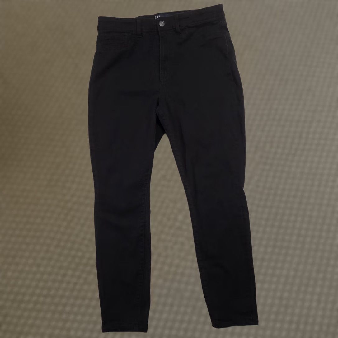 Gap VINTAGE Gap Favorite Jegging Jeans Womens 10/30 Black Dark Wash High Rise Slim Stretch Size 32" / US 10 / IT 46 - 1 Thumbnail