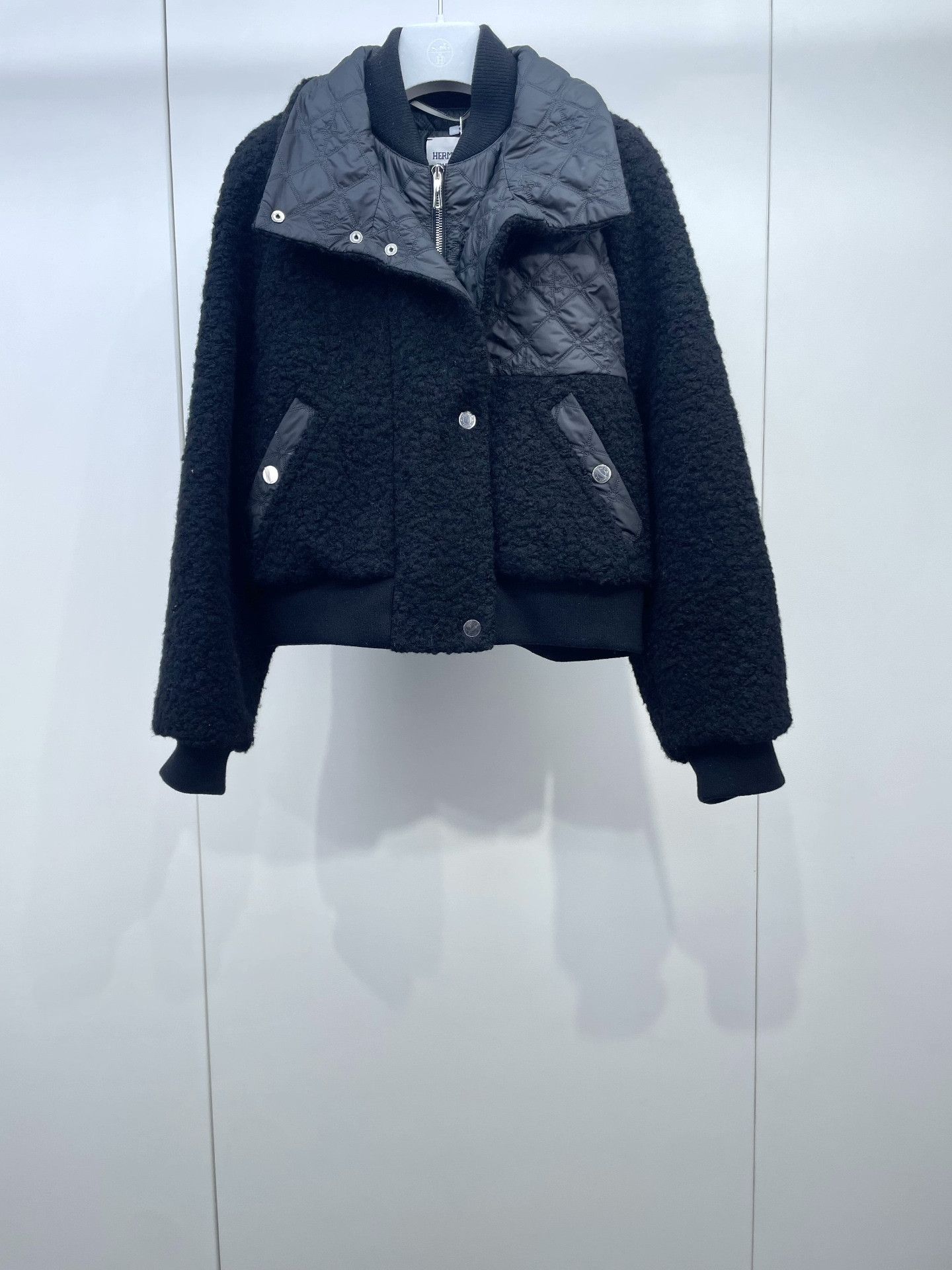 Hermes Hermes Black Lamb Wool Jacket Size S / US 4 / IT 40 - 1 Thumbnail