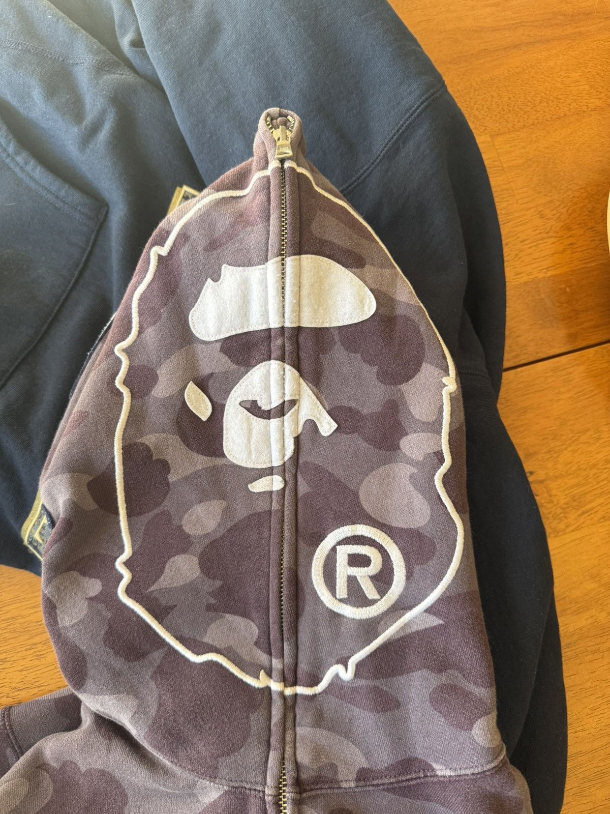 Bape Bape Purple Camo Zip Up Hoodie Size US L / EU 52-54 / 3 - 3 Thumbnail