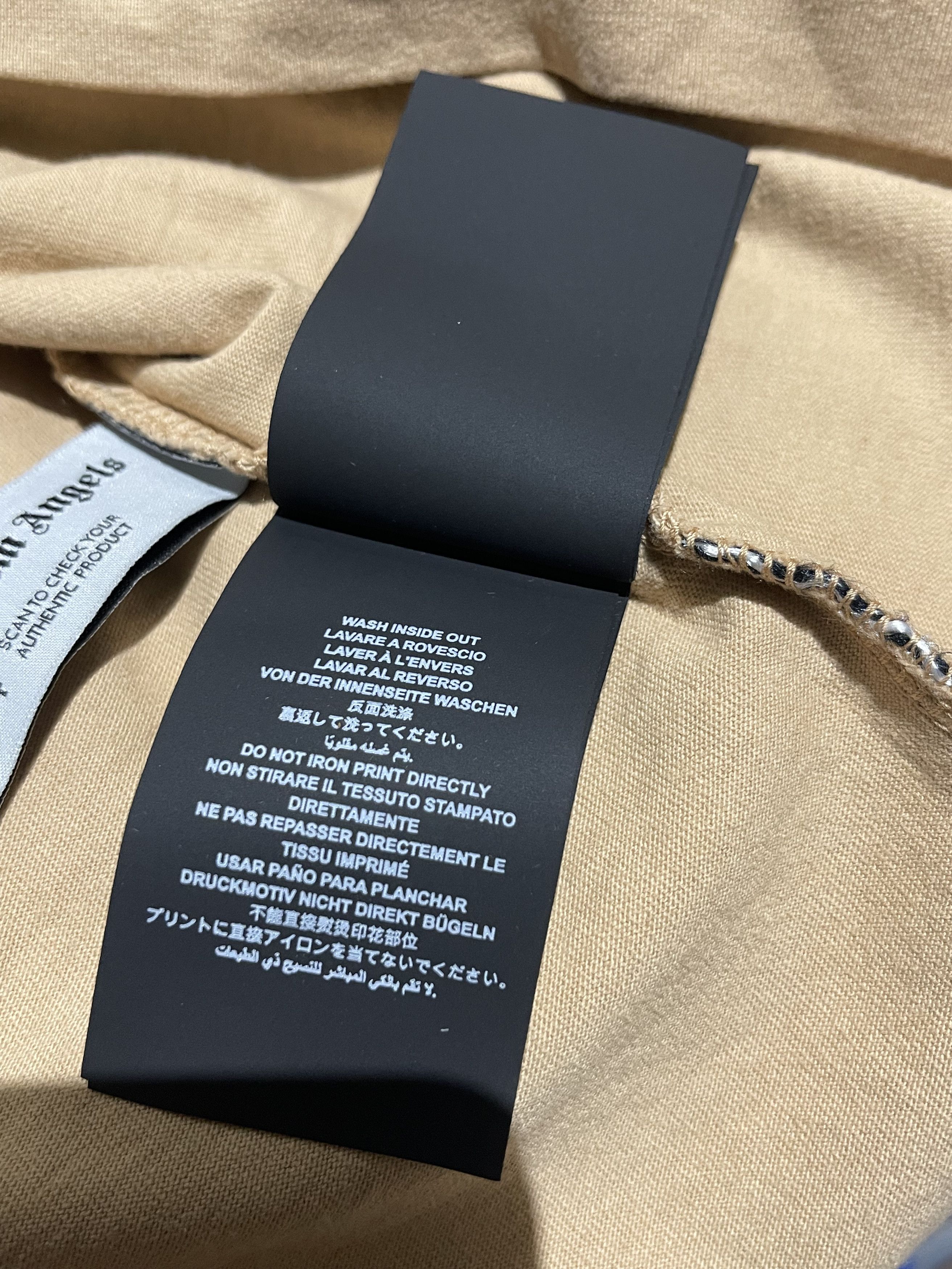 Palm Angels Palm Angels Go Reverse Logo Tee Beige Size US L / EU 52-54 / 3 - 9 Thumbnail