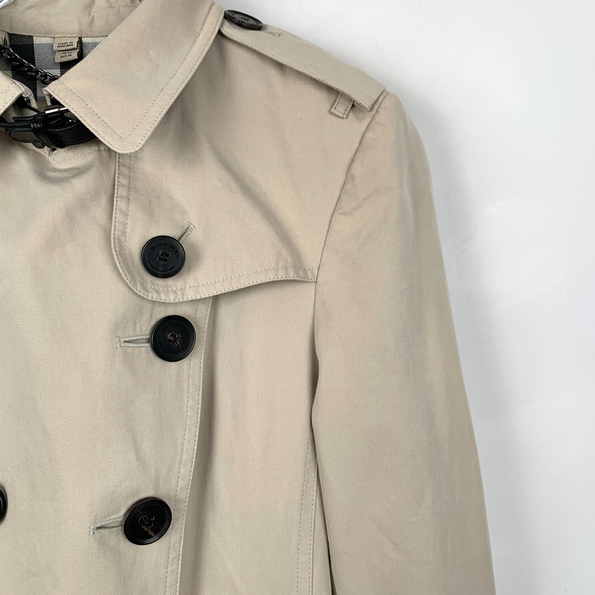 Burberry Burberry Womens Beige Double-Breasted Trench Coat 34 XXS Bel Size XXS / US 00 / IT 34 - 7 Thumbnail