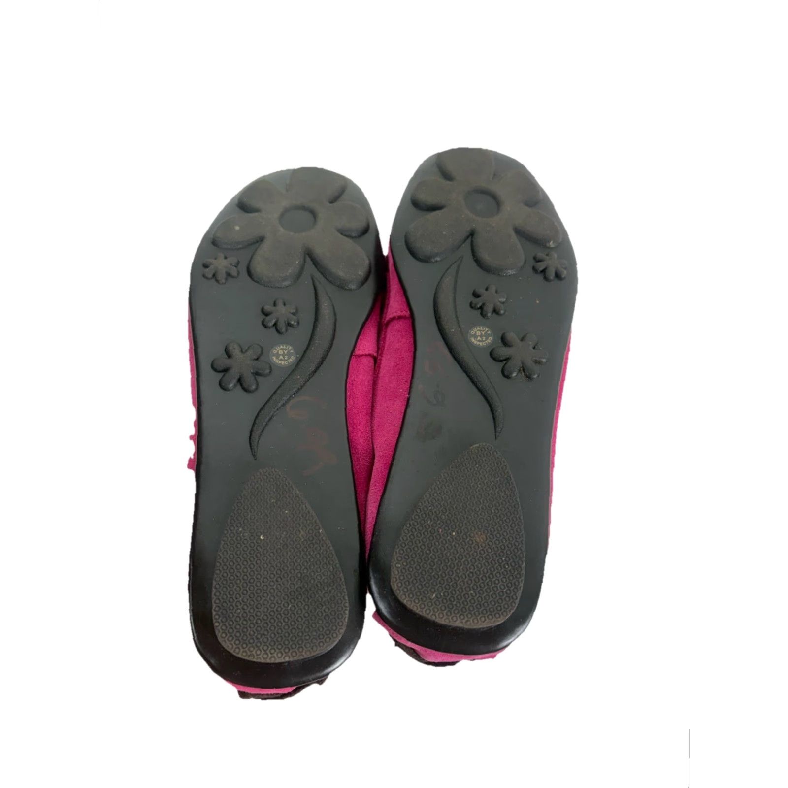 Vintage St Johns Bay Women's Fuchsia Suede Flat Loafers Size 7.5M Casual Dressy Slip On Size US 7.5 / IT 37.5 - 7 Thumbnail