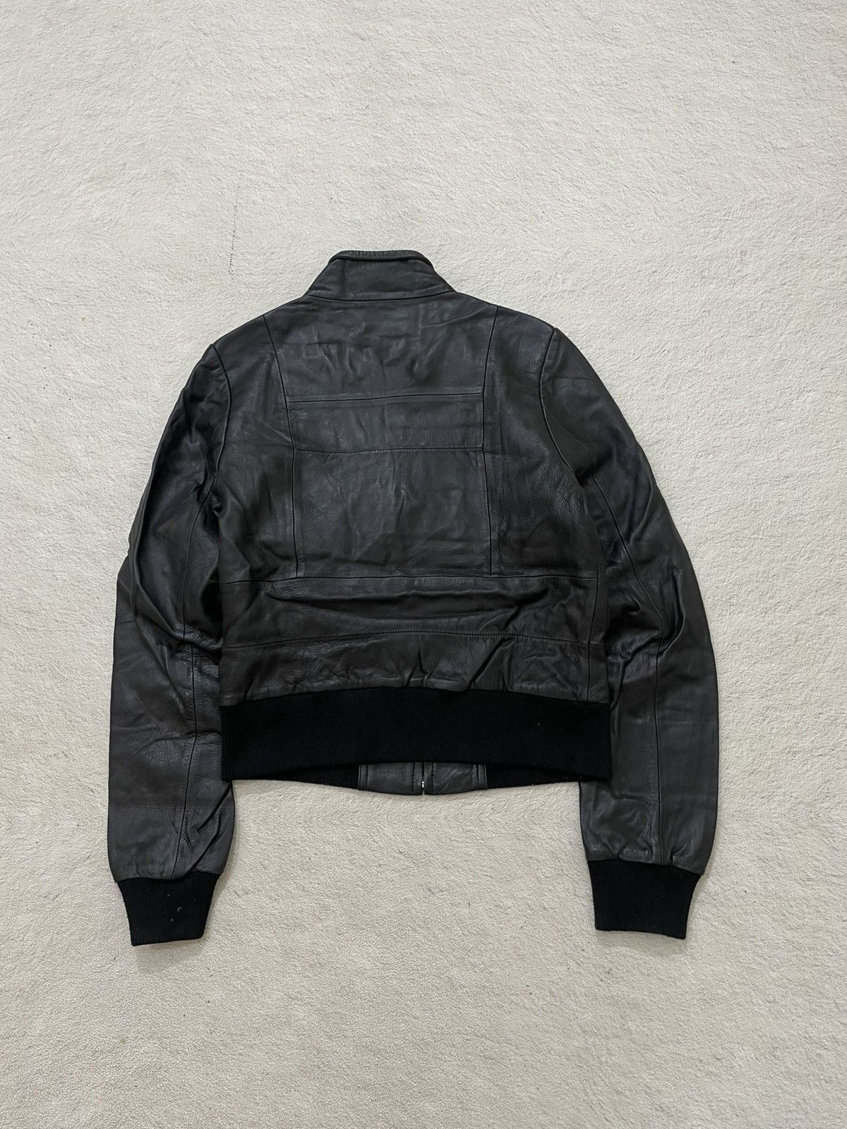 If Six Was Nine 2000s Japan Leather Boxy Jacket Ribbed Moto ifsix LGB Italy Size US XS / EU 42 / 0 - 10 Thumbnail