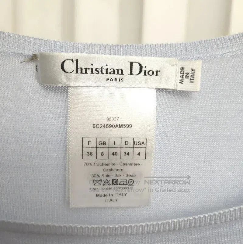 Dior Dior Light Blue Cashmere Long Sleeve Pullover . Size XS / US 0-2 / IT 36-38 - 3 Thumbnail