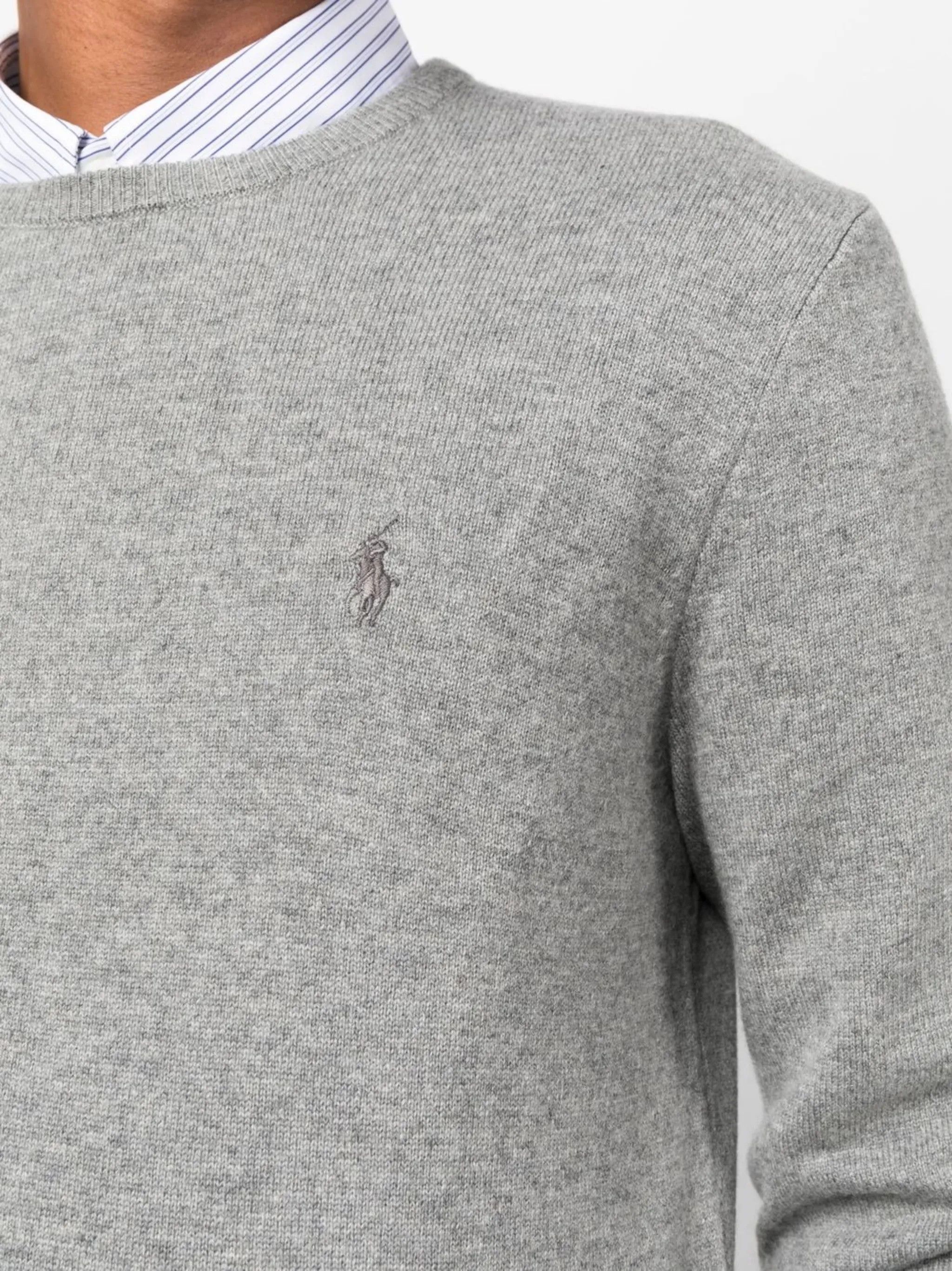 Polo Ralph Lauren o1s22i1n0125 Crewneck Wool Sweater in Grey Size US S / EU 44-46 / 1 - 4 Thumbnail