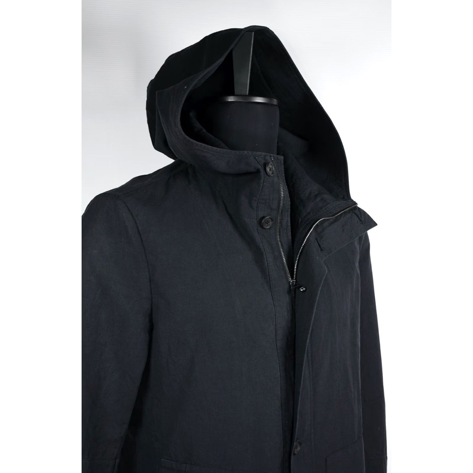 Vintage FORME 3'3204322896 Jacket Men 50 Black Cotton Hooded Zip Casual Made in Italy Size US M / EU 48-50 / 2 - 5 Thumbnail
