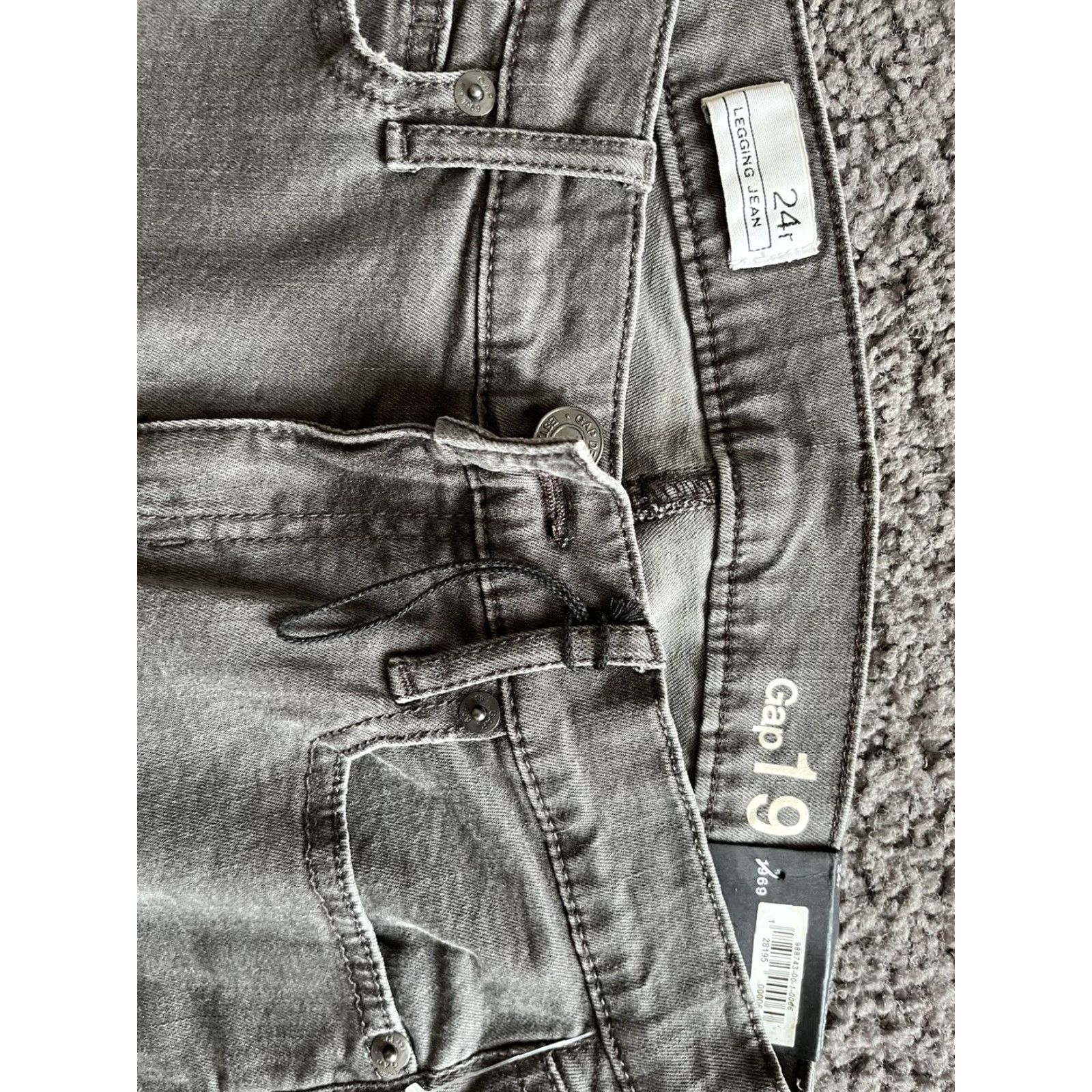 Gap GAP Jeans Womens Skinny Jeans 24 Mid Rise Gray Denim Ankle Zip Legging Stretch Authentic 1969 Womens Size 42" / US 20 - 6 Thumbnail