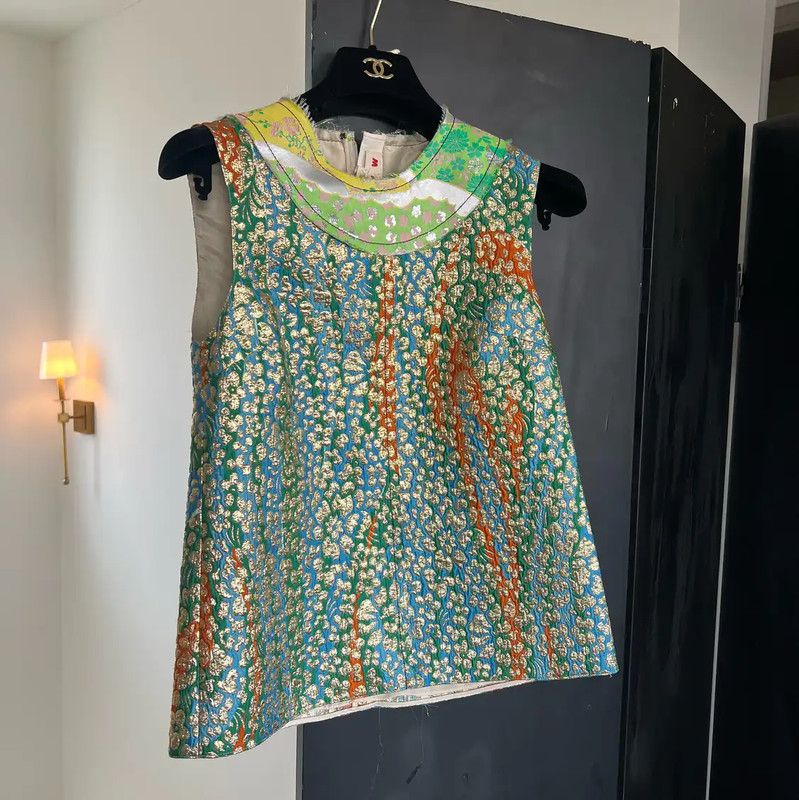 Marni Marni Colorful Cotton Women's T-Shirt 0089 Size S / US 4 / IT 40 - 1 Thumbnail