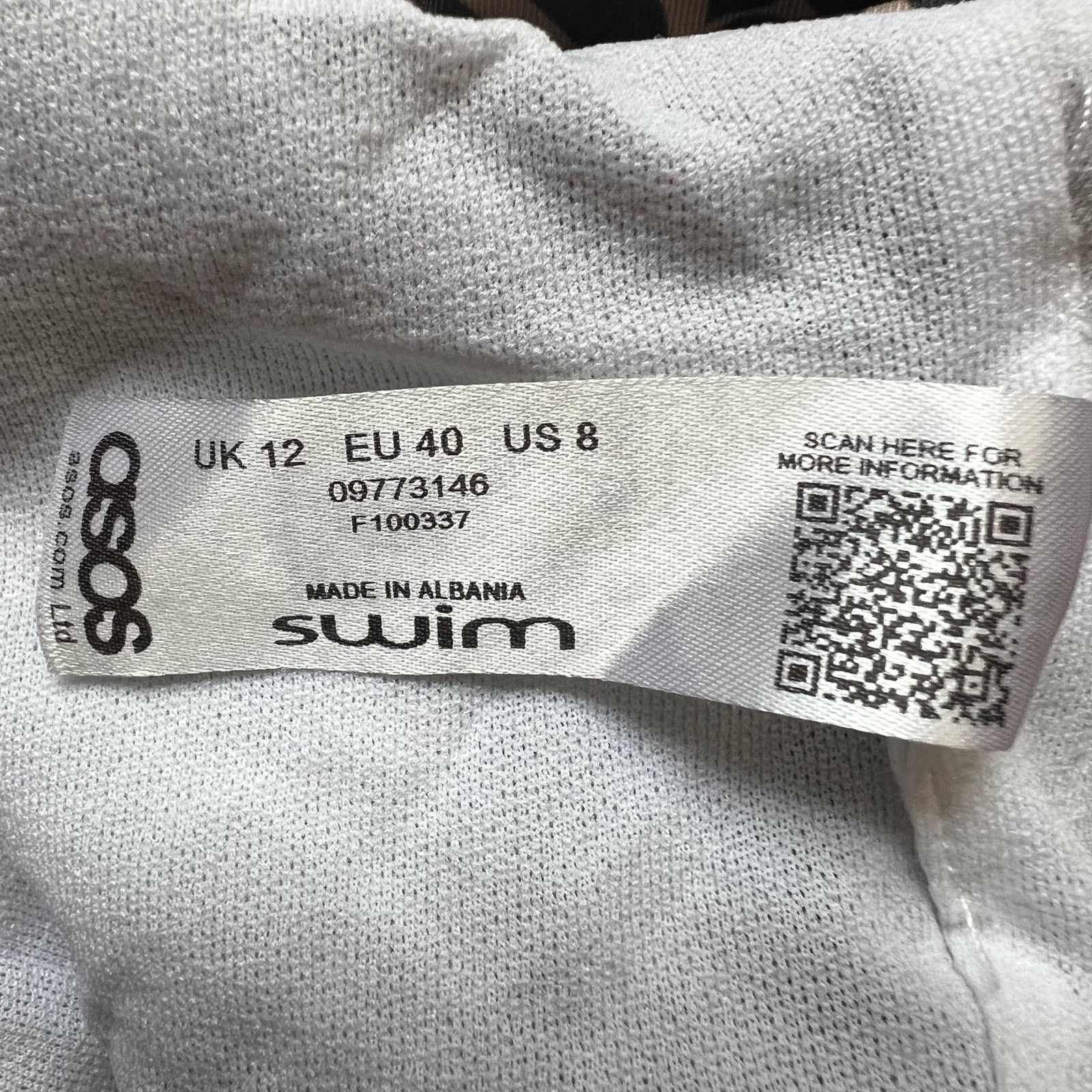 Asos Asos Brown Printed Swim Top, US8 Size ONE SIZE - 5 Thumbnail